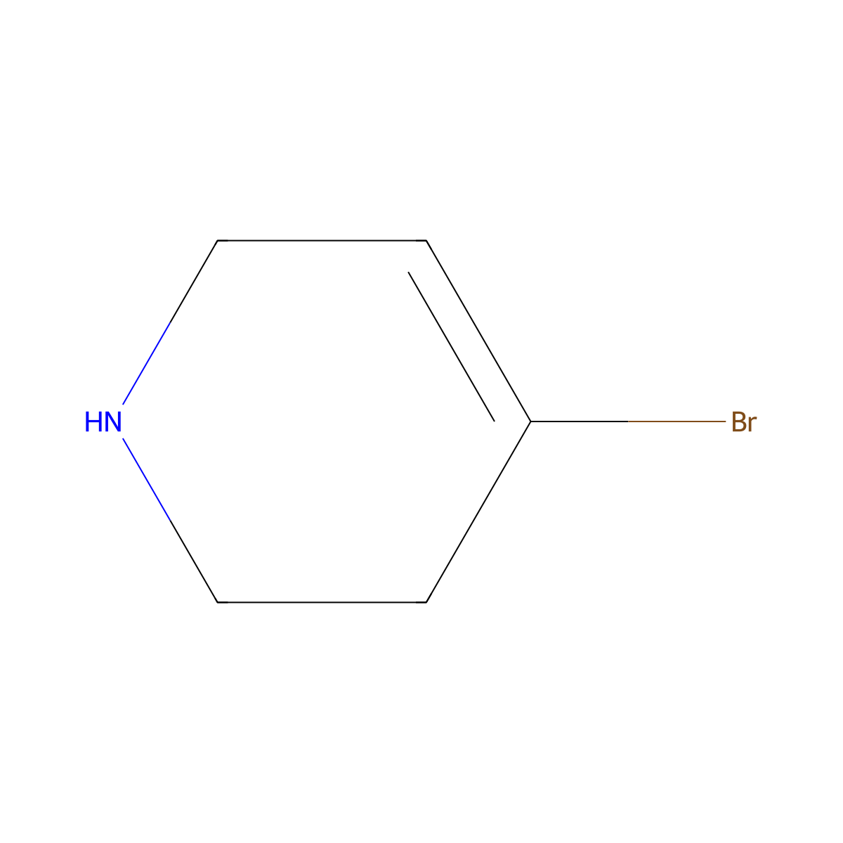 4-Bromo-1,2,3,6-tetrahydropyridine molecular structure, CAS 1622840-69-0