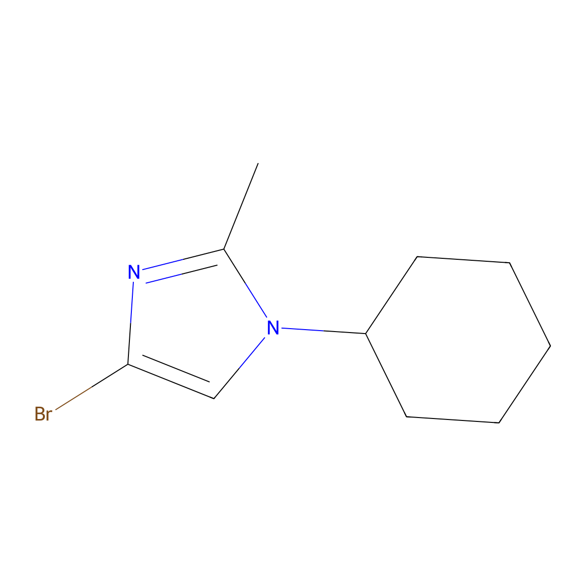 4-Bromo-1-cyclohexyl-2-methylimidazole molecular structure, CAS 1622840-72-5