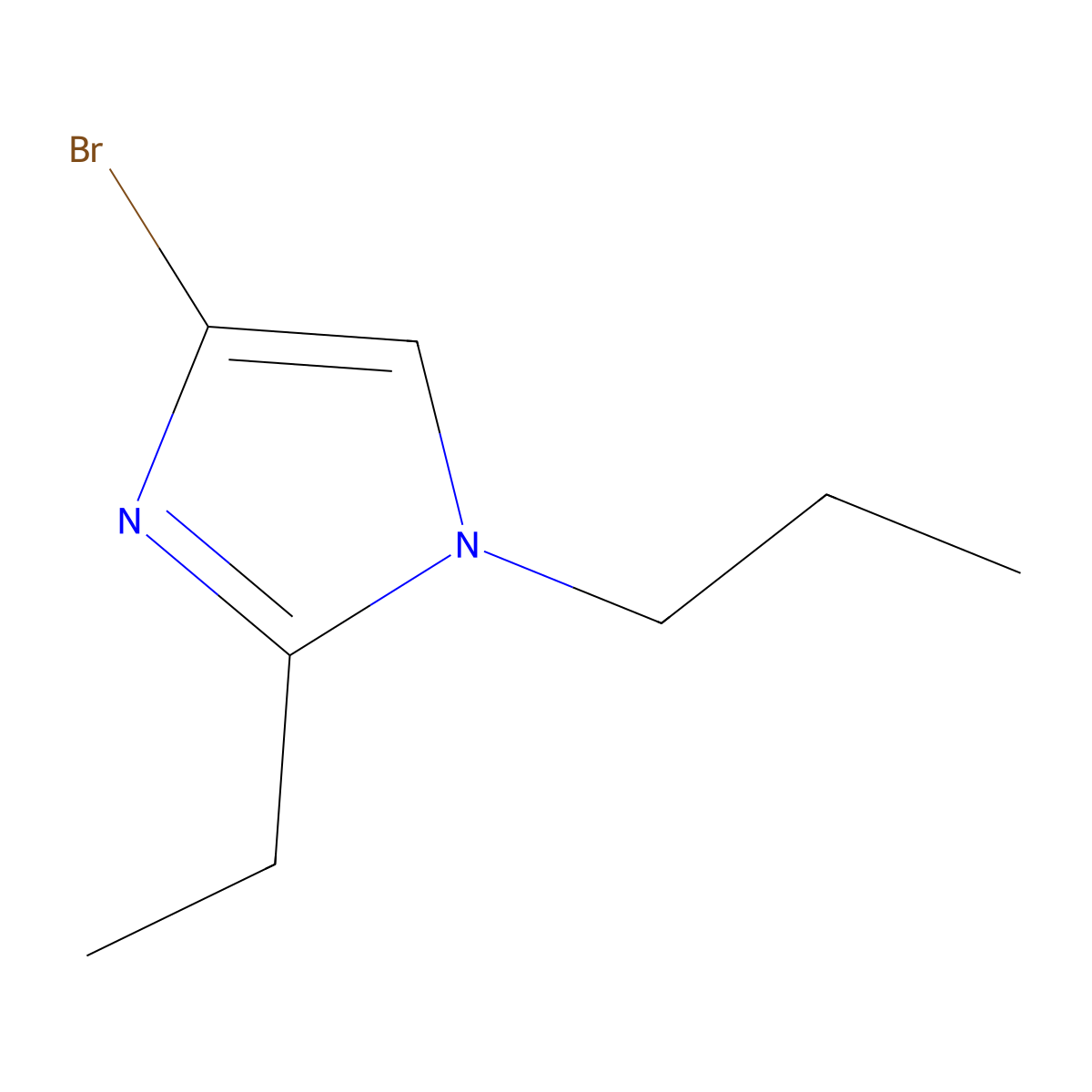 4-Bromo-1-(n-propyl)-2-ethylimidazole molecular structure, CAS 1622840-74-7
