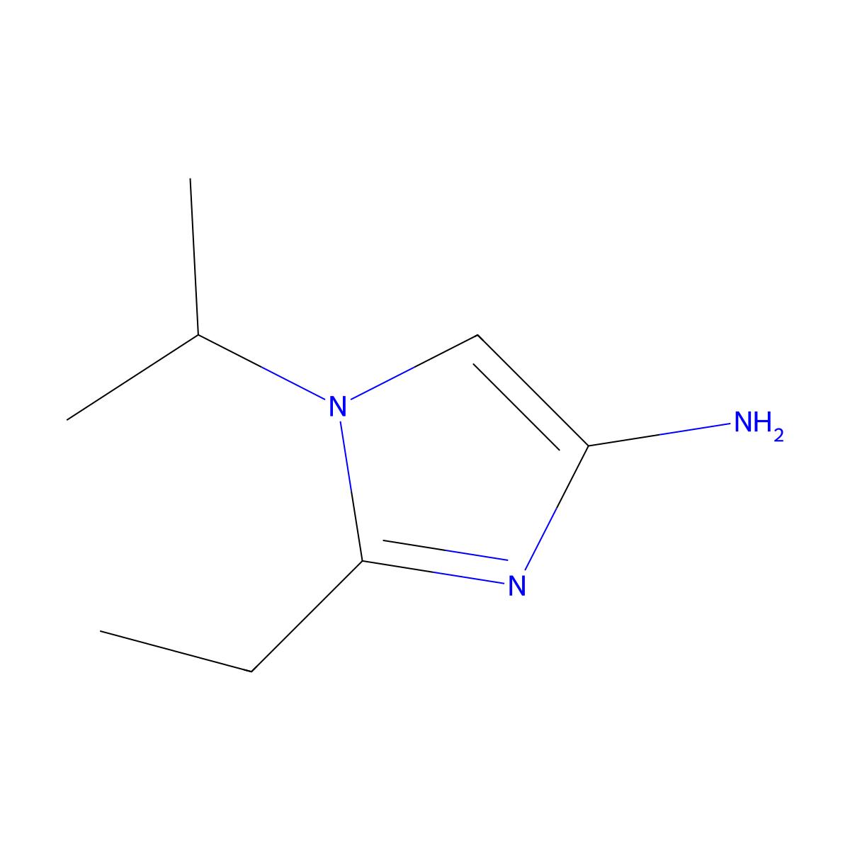 1-(iso-Propyl)-2-ethylimidazol-4-amine molecular structure, CAS 1622840-76-9
