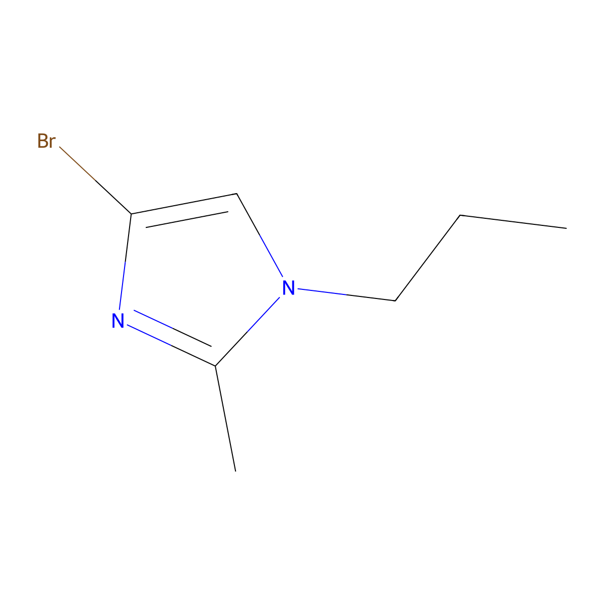 4-Bromo-1-(n-propyl)-2-methylimidazole molecular structure, CAS 1622840-79-2