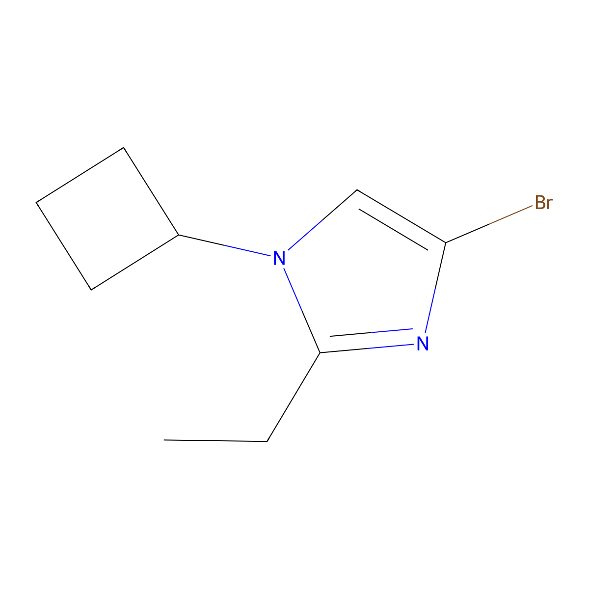 4-Bromo-1-cyclobutyl-2-ethylimidazole molecular structure, CAS 1622840-93-0