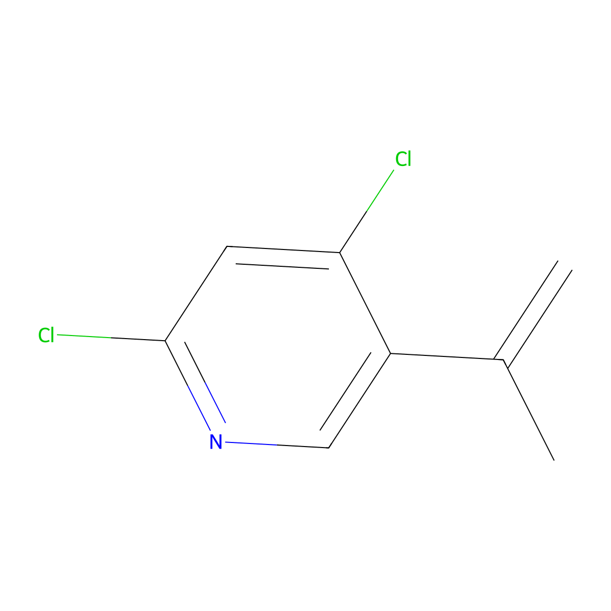 2,4-Dichloro-5-(prop-1-en-2-yl)pyridine molecular structure, CAS 1622840-98-5