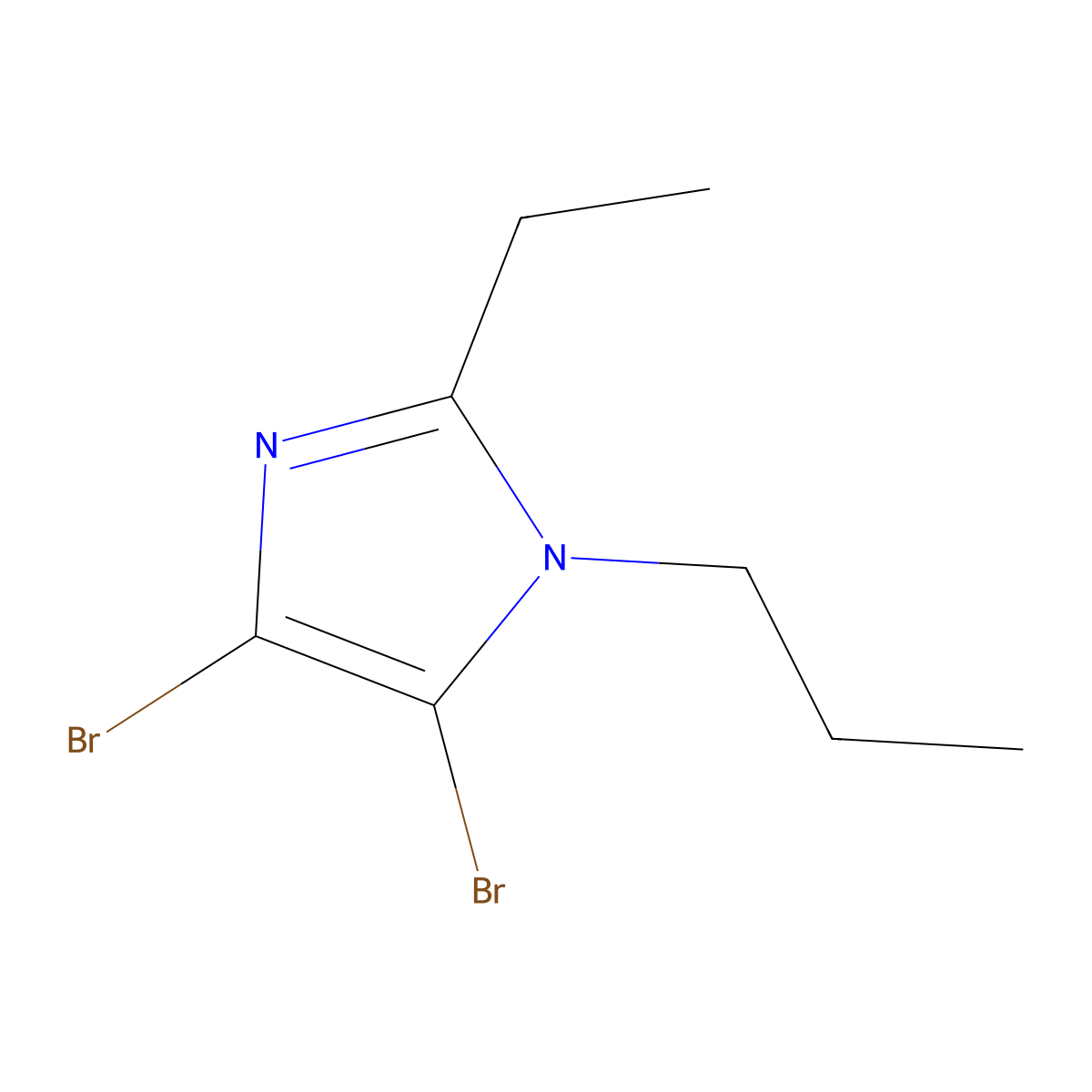 4,5-Dibromo-1-(n-propyl)-2-ethyl-1H-imidazole molecular structure, CAS 1622842-63-0