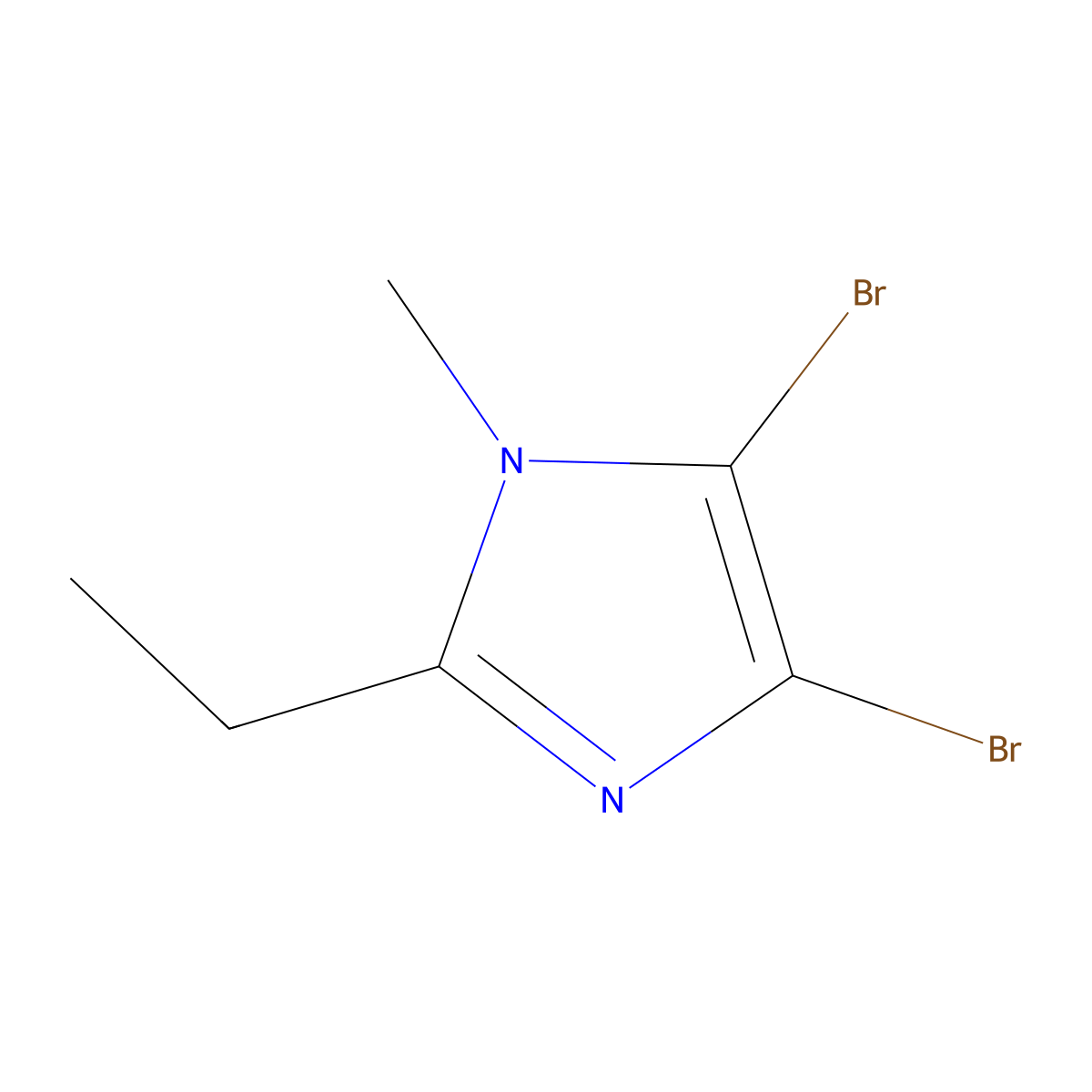 4,5-Dibromo-1-methyl-2-ethyl-1H-imidazole molecular structure, CAS 1622842-75-4