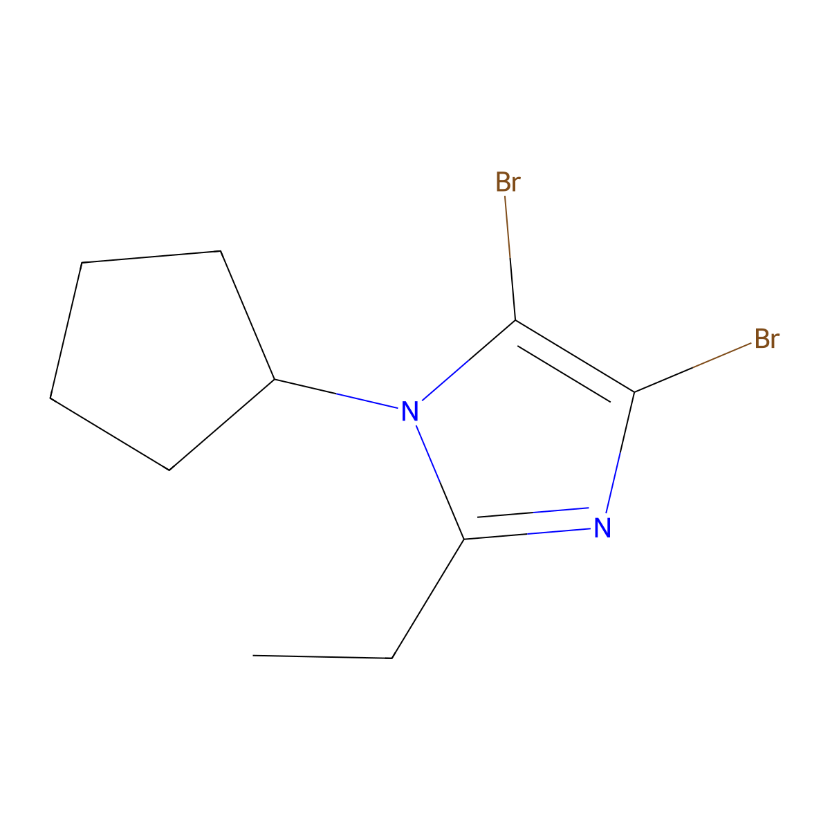 4,5-Dibromo-1-cyclopentyl-2-ethyl-1H-imidazole molecular structure, CAS 1622842-77-6