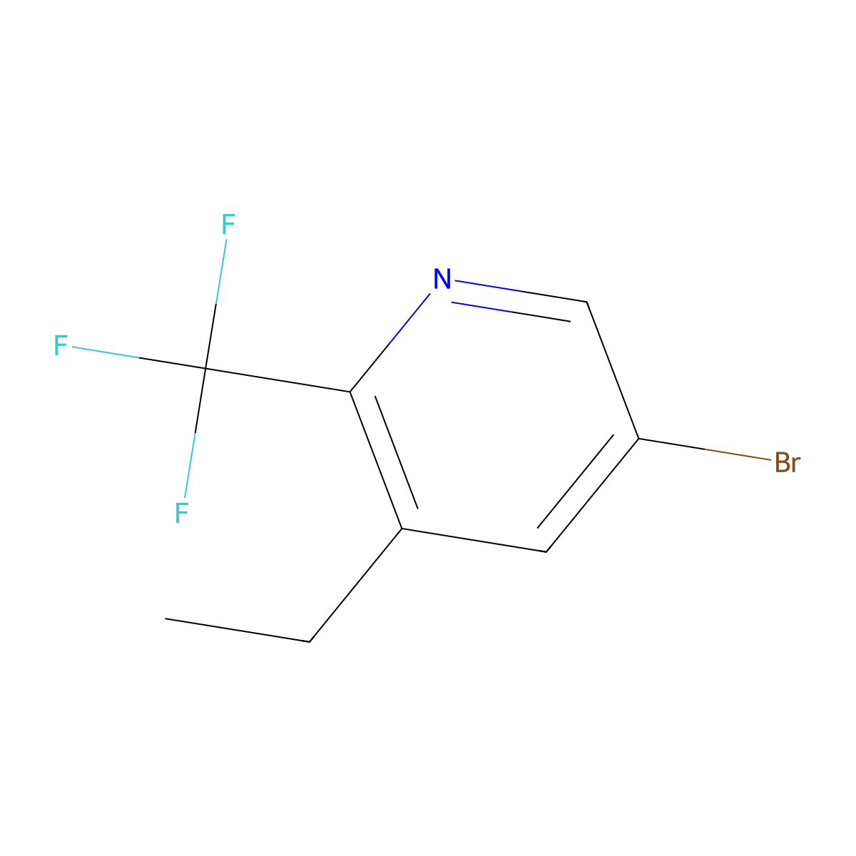 5-Bromo-3-ethyl-2-(trifluoromethyl)pyridine molecular structure, CAS 1622842-86-7