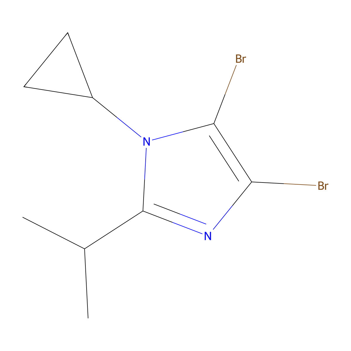 4,5-Dibromo-1-cyclopropyl-2-(iso-propyl)-1H-imidazole molecular structure, CAS 1622842-87-8