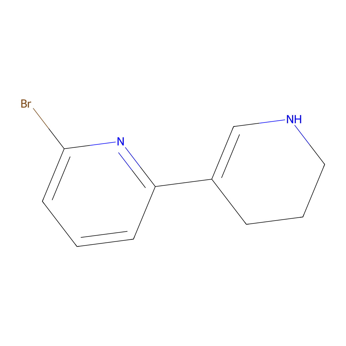 6-Bromo-1',2',3',4'-tetrahydro-2,5'-Bipyridine molecular structure, CAS 1622842-95-8