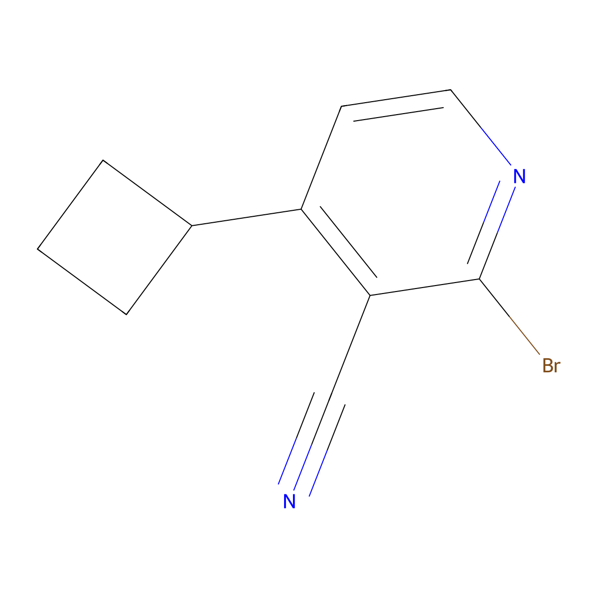 2-Bromo-3-cyano-4-cyclobutylpyridine molecular structure, CAS 1622842-99-2