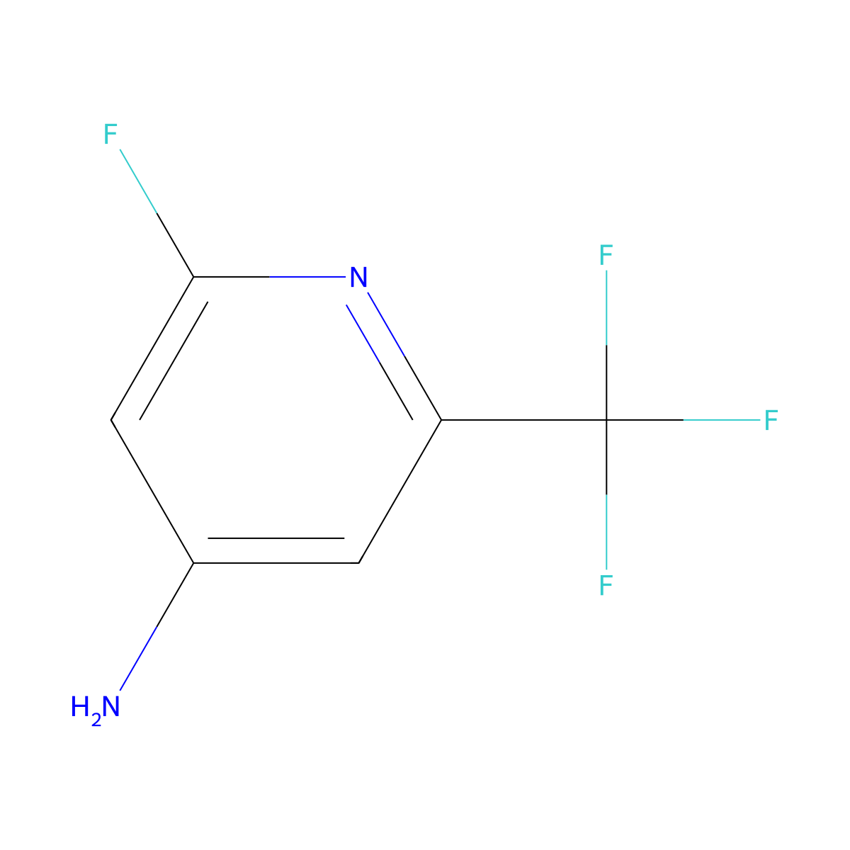 2-Fluoro-6-(trifluoromethyl)pyridin-4-amine molecular structure, CAS 1622843-04-2
