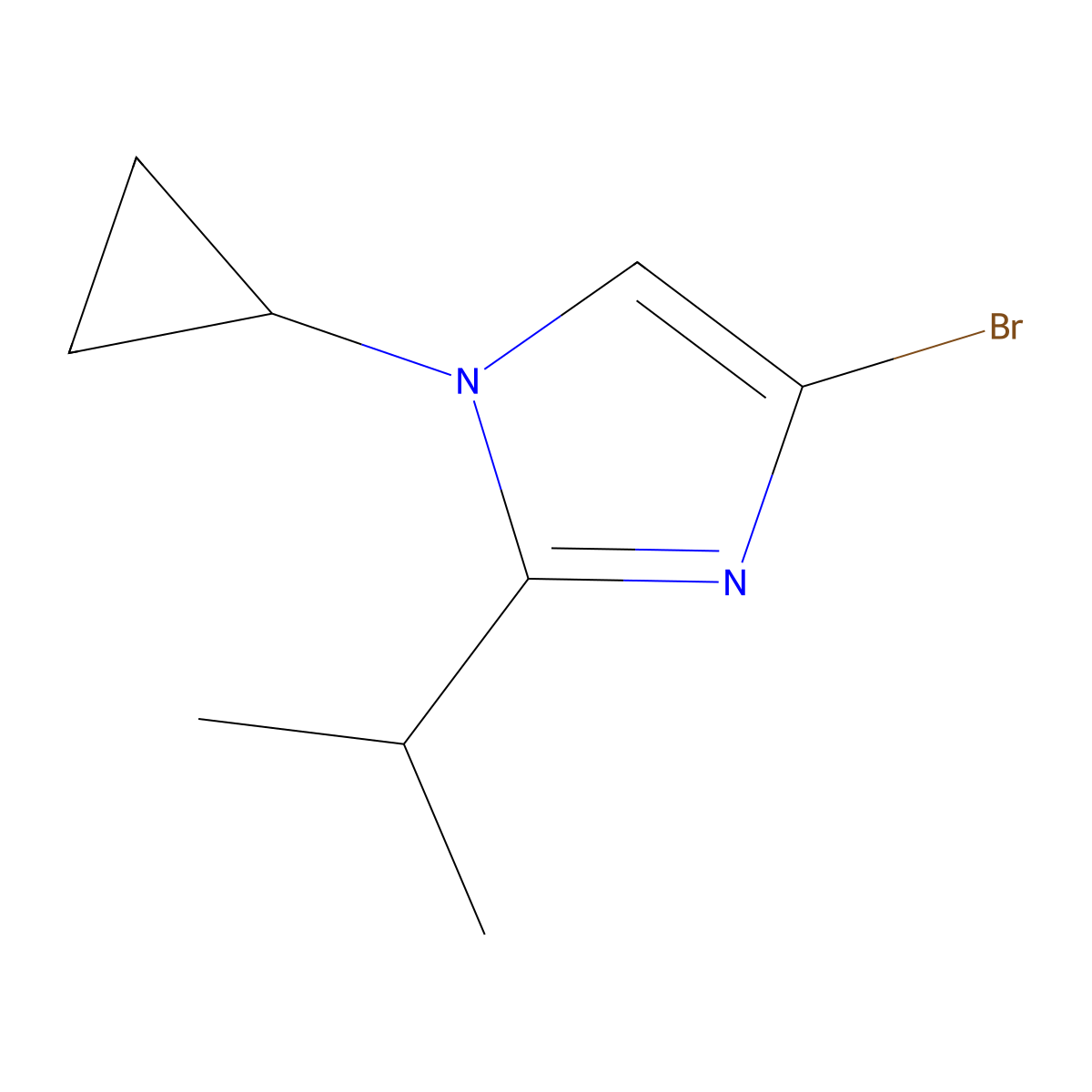 4-Bromo-1-cyclopropyl-2-(iso-propyl)imidazole molecular structure, CAS 1622843-13-3