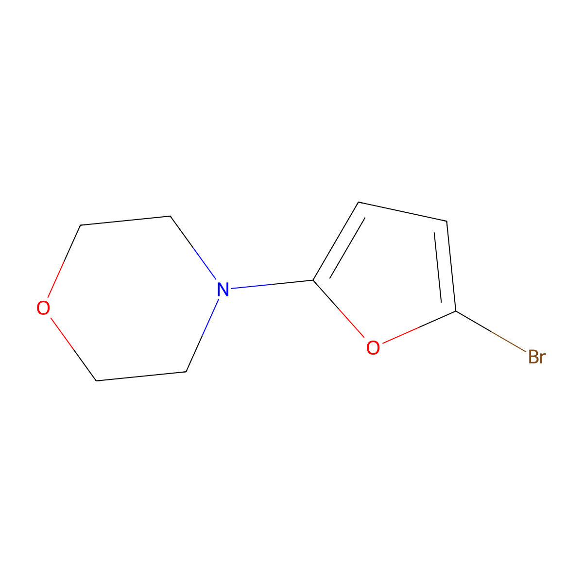 4-(5-Bromofuran-2-yl)morpholine molecular structure, CAS 1622843-22-4