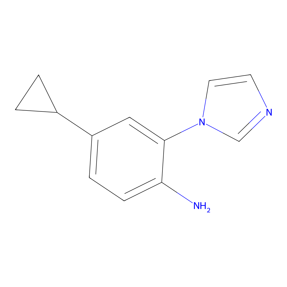 4-Cyclopropyl-2-(1H-imidazol-1-yl)aniline molecular structure, CAS 1622843-27-9