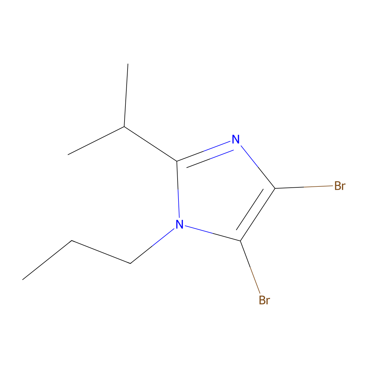 4,5-Dibromo-1-(n-propyl)-2-(iso-propyl)-1H-imidazole molecular structure, CAS 1622843-32-6