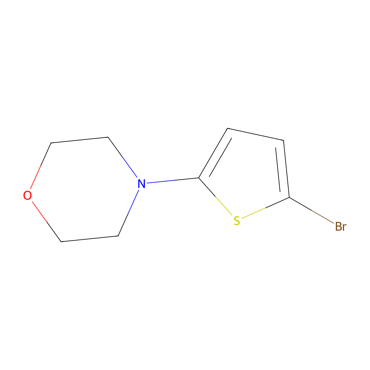 4-(5-Bromothiophen-2-yl)morpholine molecular structure, CAS 1622843-39-3