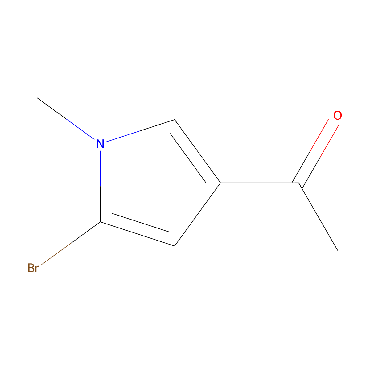 2-Bromo-1-methyl-4-acetyl-1H-Pyrrole molecular structure, CAS 1622843-43-9