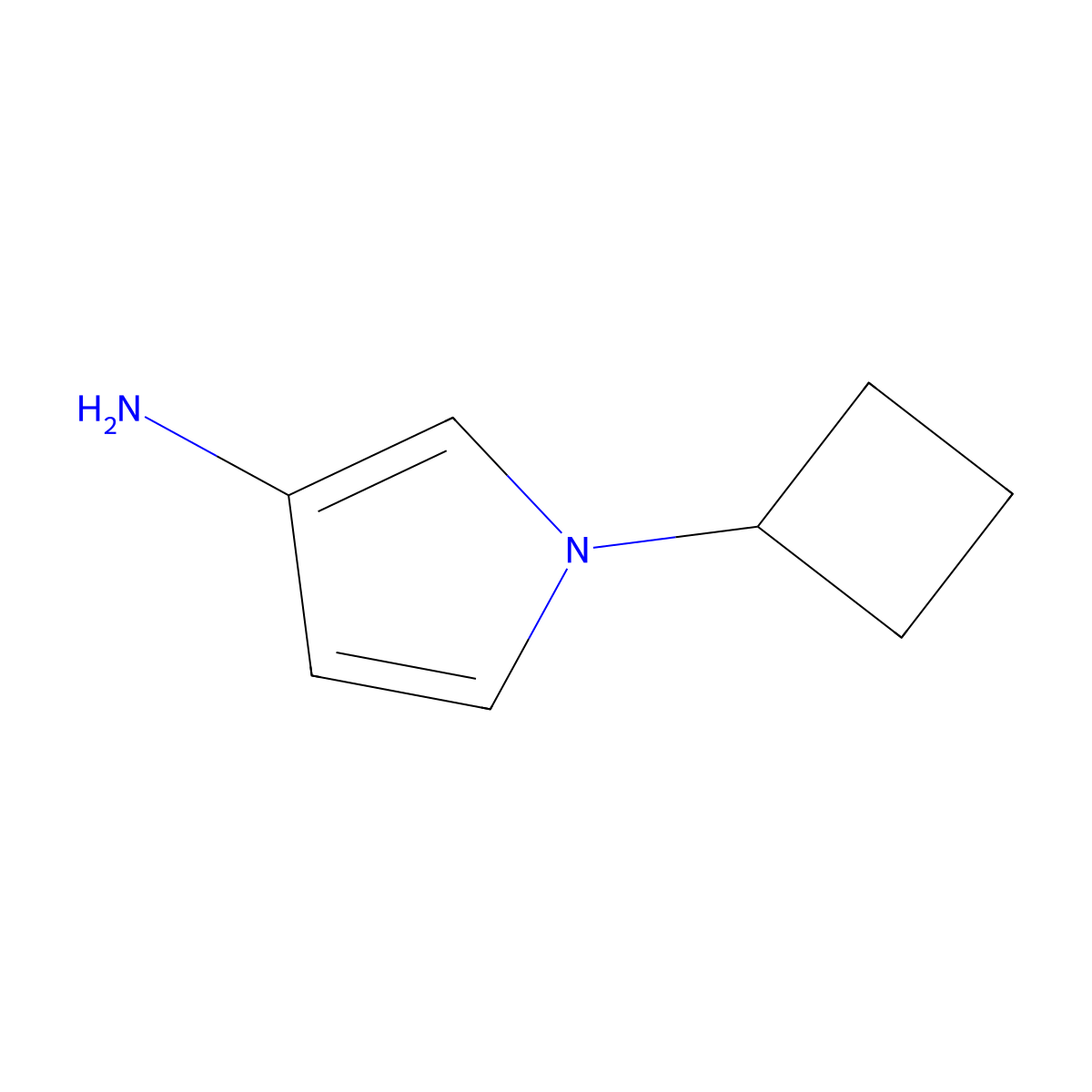 1-(Cyclobutyl)-1H-pyrrol-3-amine molecular structure, CAS 1622843-44-0