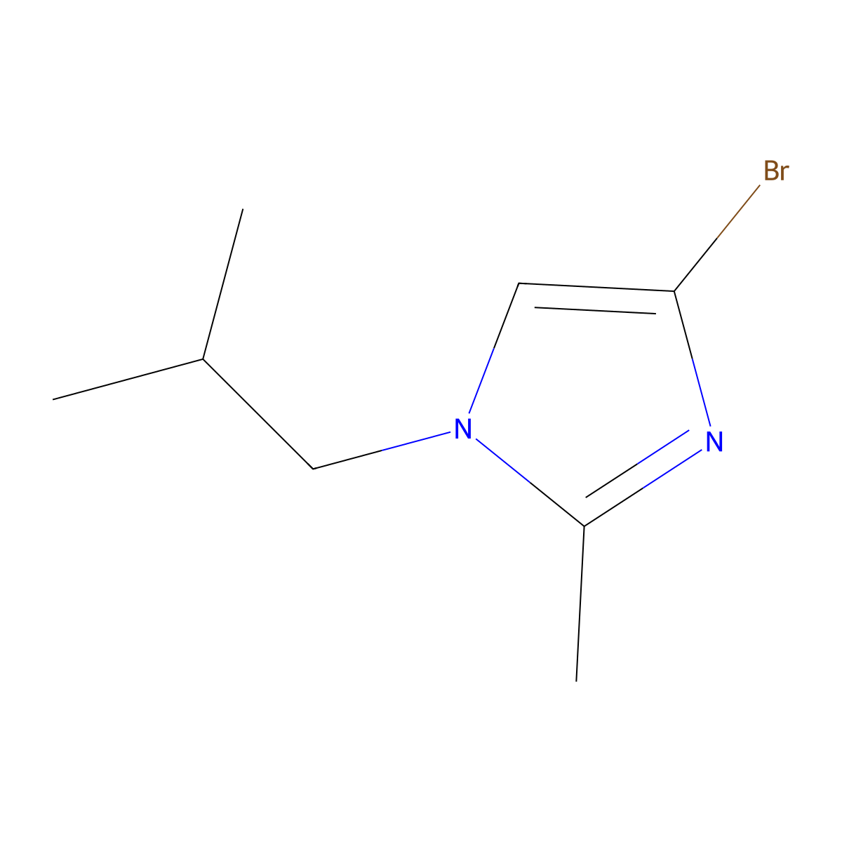 4-Bromo-1-(iso-butyl)-2-methylimidazole molecular structure, CAS 1622843-45-1