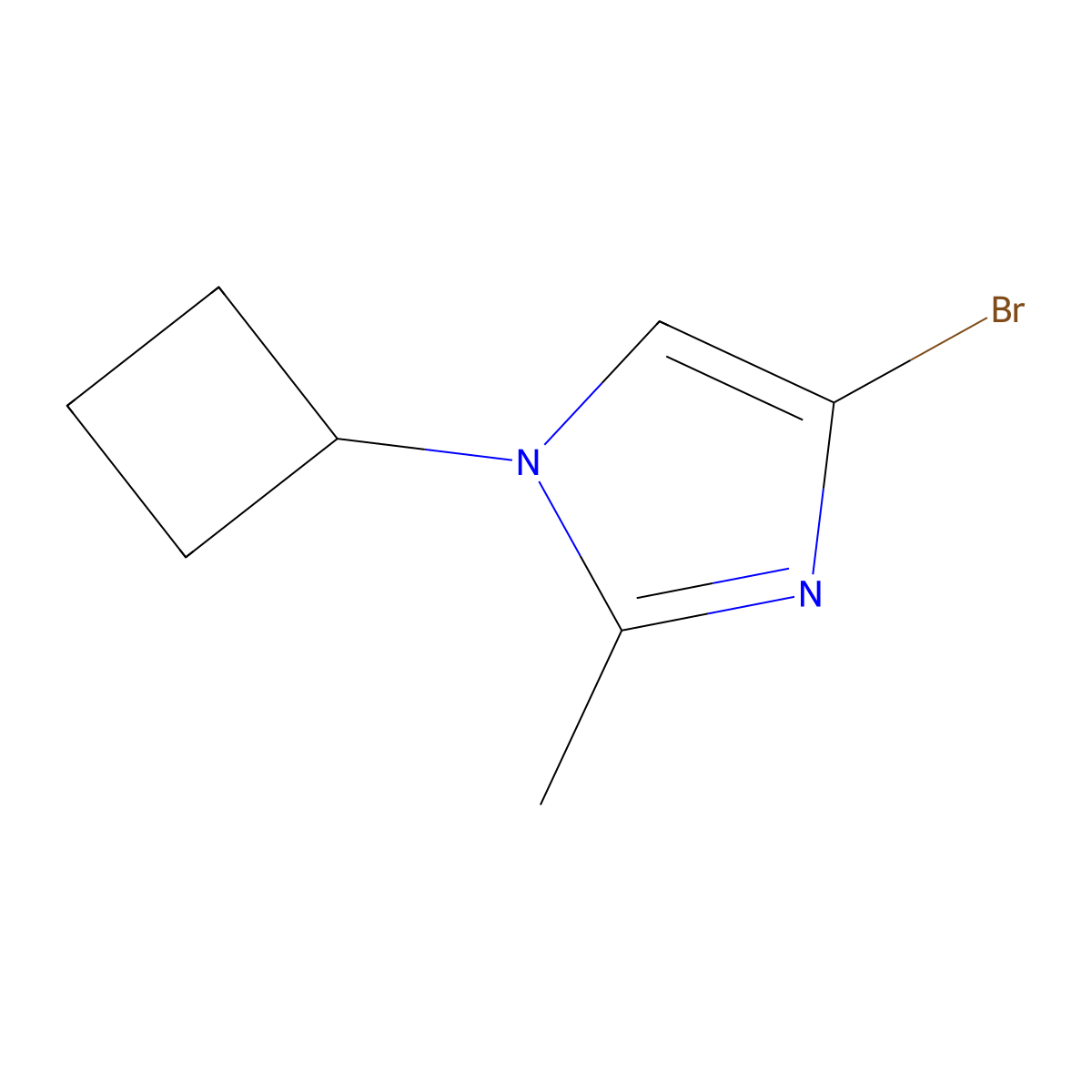 4-Bromo-1-cyclobutyl-2-methylimidazole molecular structure, CAS 1622843-46-2