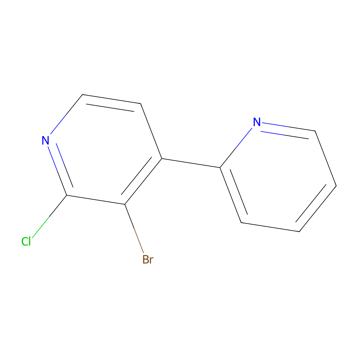 3-Bromo-4-(pyridin-2-yl)-2-chloropyridine molecular structure, CAS 1622843-51-9