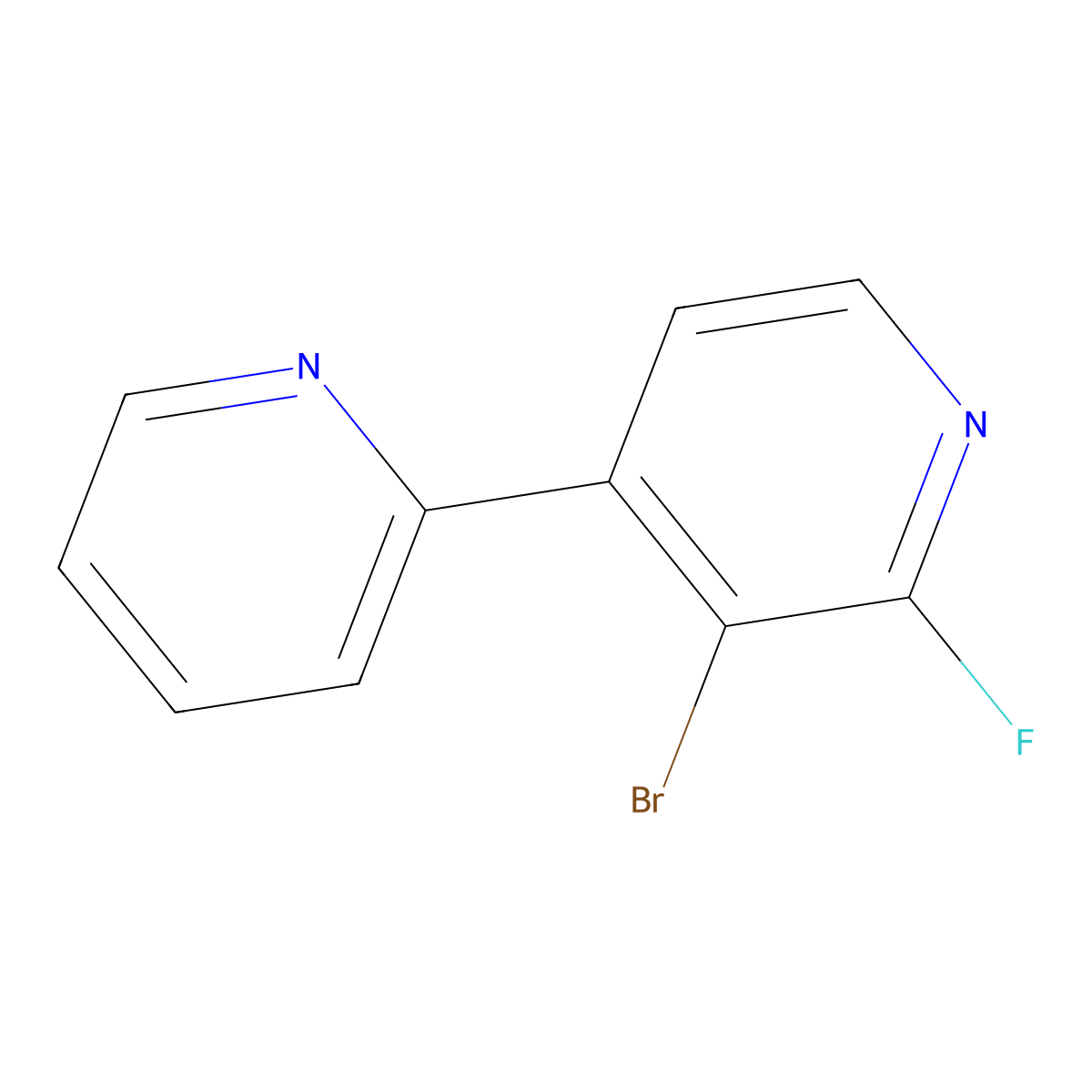 2-Fluoro-3-bromo-4,2'-bipyridine molecular structure, CAS 1622843-53-1