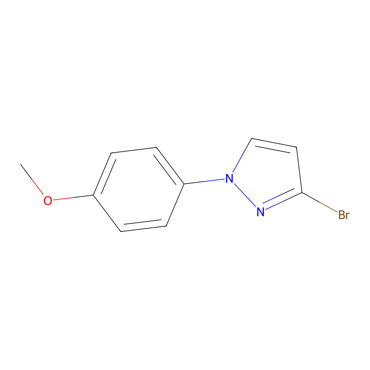 3-Bromo-1-(4-methoxyphenyl)pyrazole molecular structure, CAS 1622843-54-2