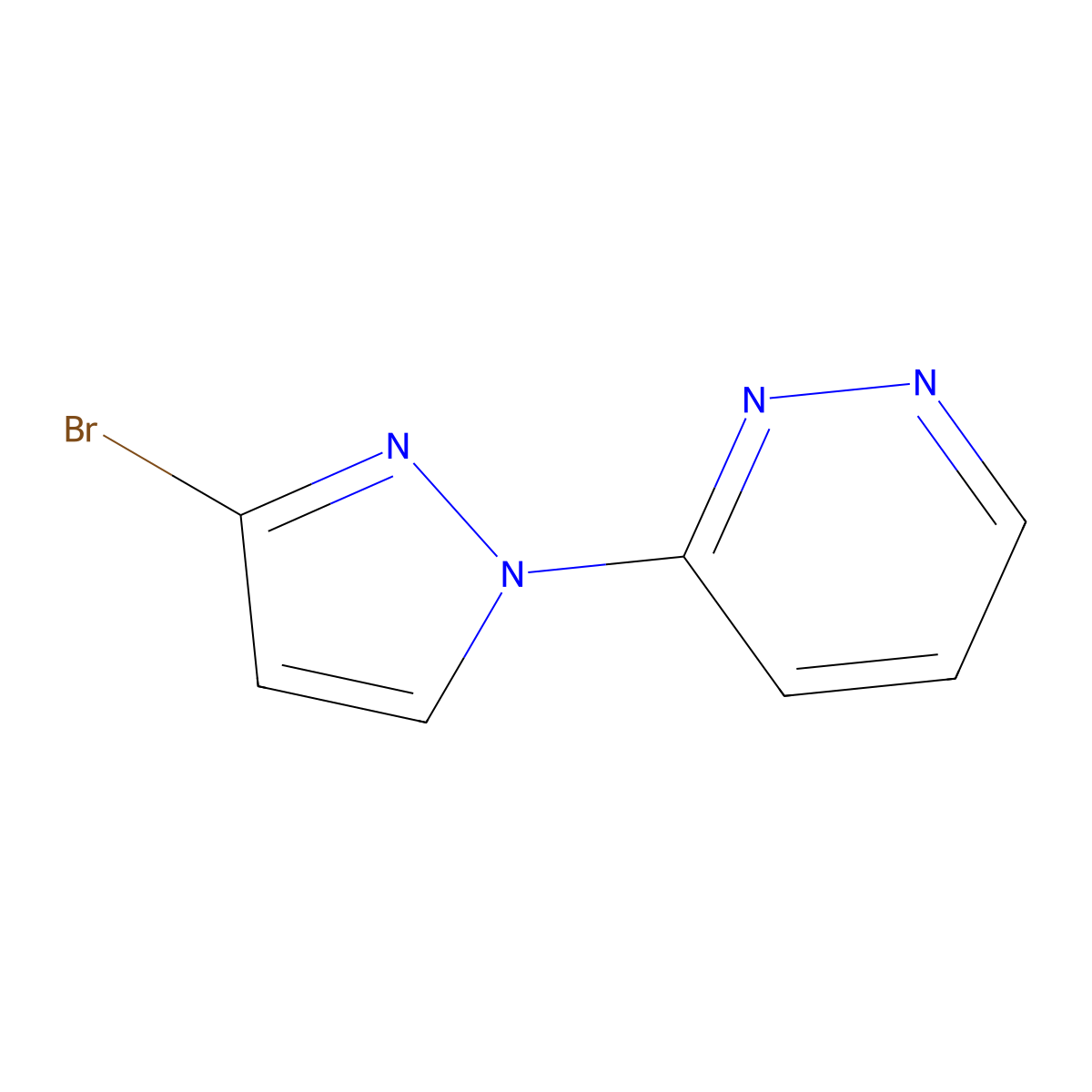3-Bromo-1-(pyridazin-3-YL)-1H-pyrazole molecular structure, CAS 1622843-55-3