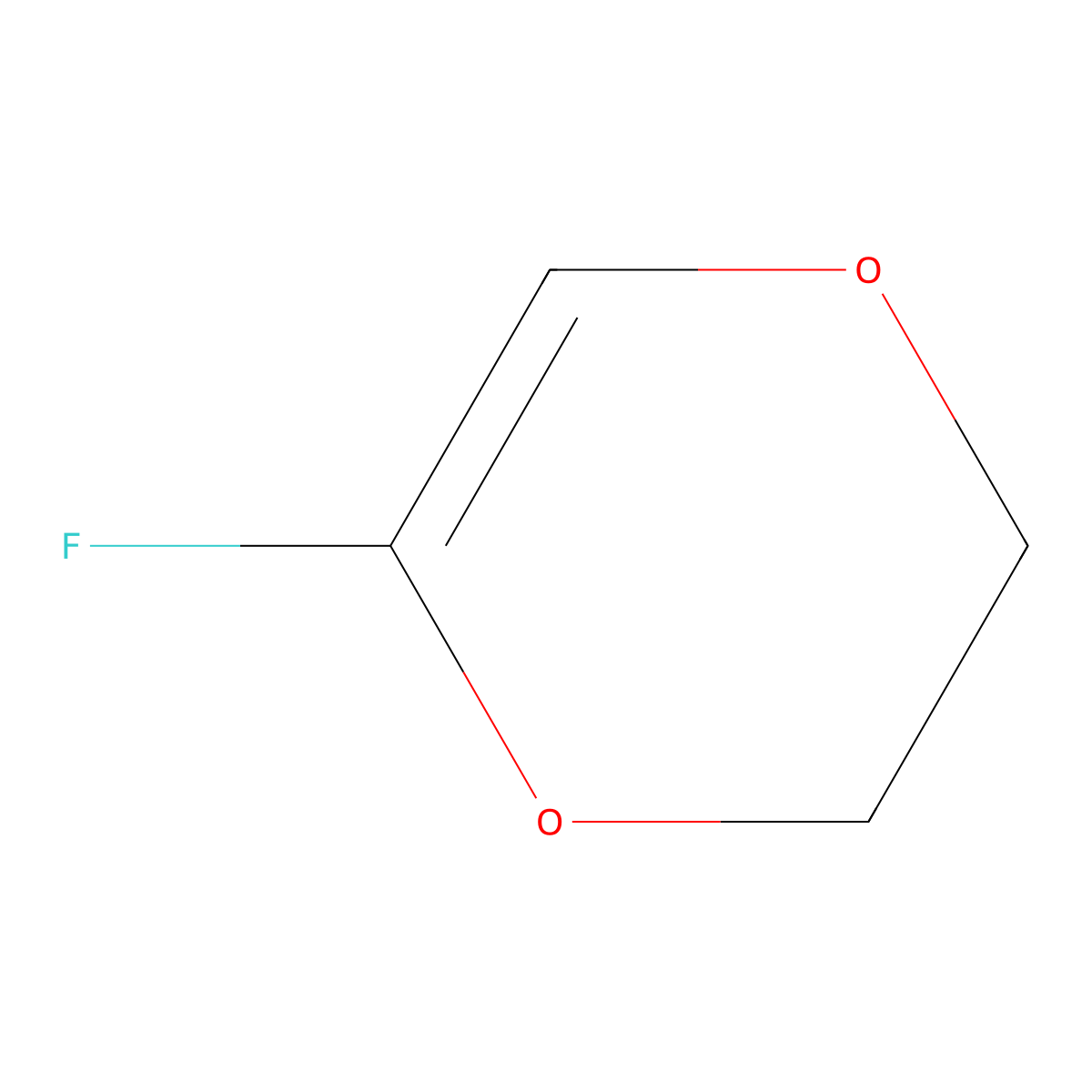 2-Fluoro-1,4-dioxene molecular structure, CAS 1622843-61-1