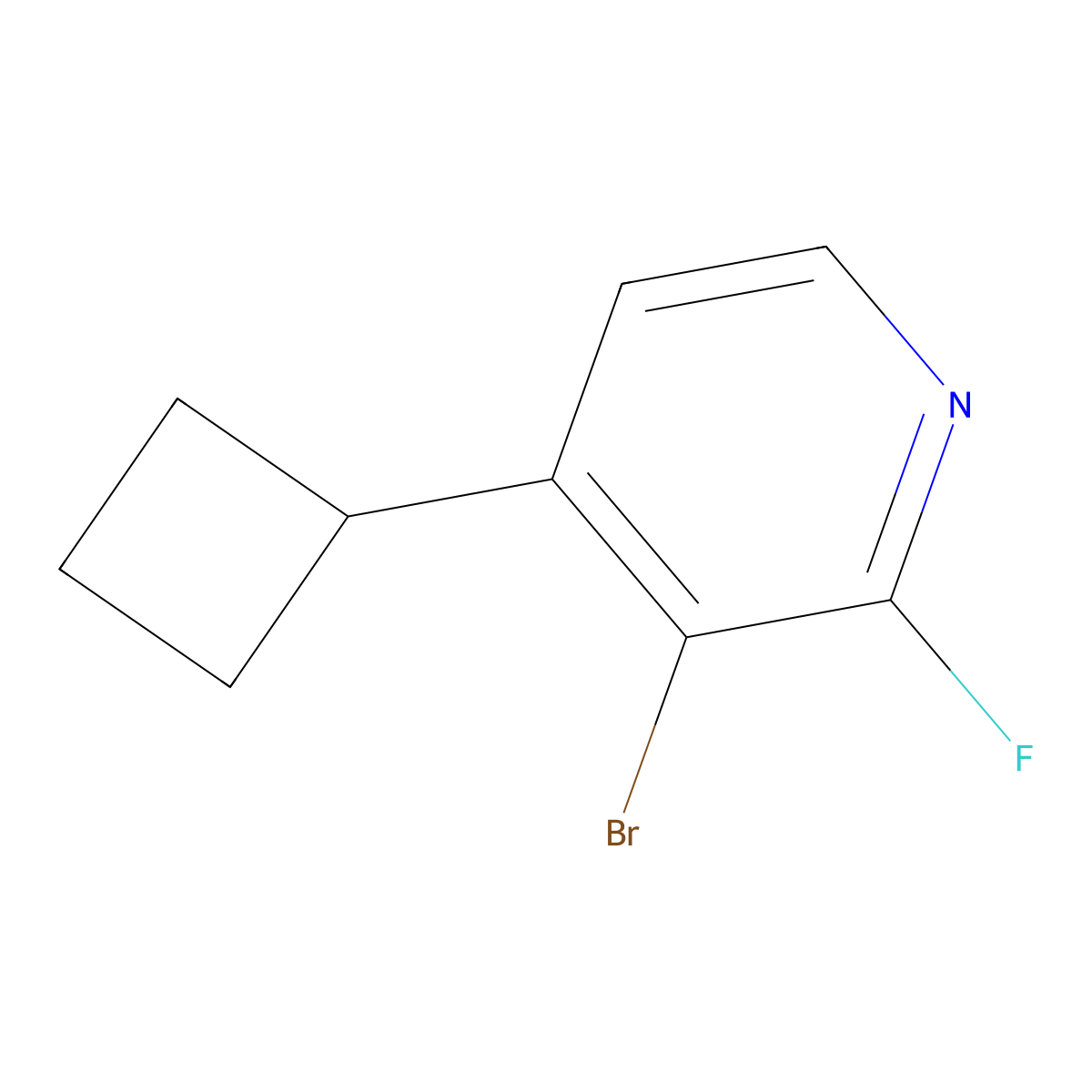 2-Fluoro-3-bromo-4-cyclobutylpyridine molecular structure, CAS 1622843-66-6