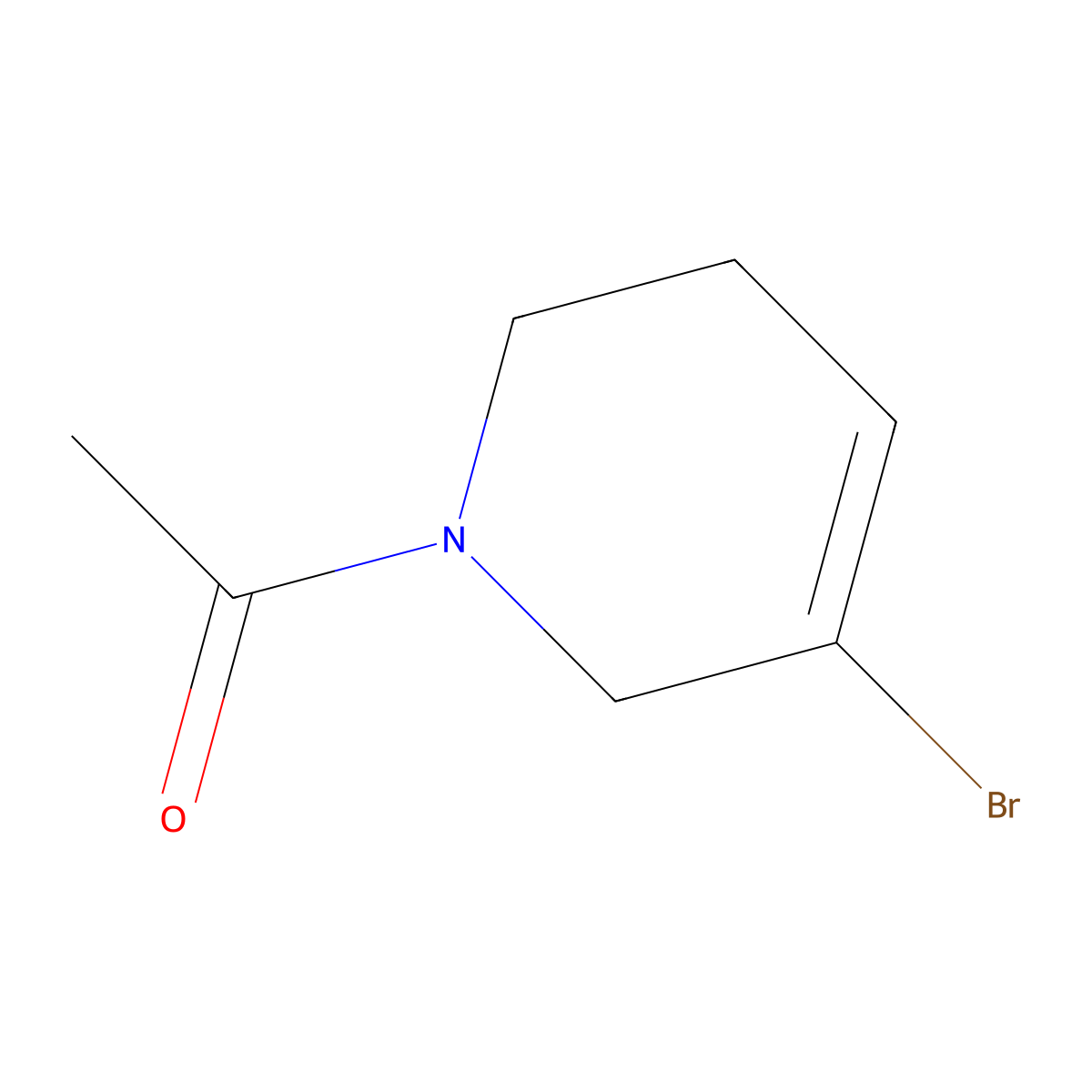 Ethanone, 1-(5-bromo-3,6-dihydro-1(2H)-pyridinyl)- molecular structure, CAS 1622843-68-8