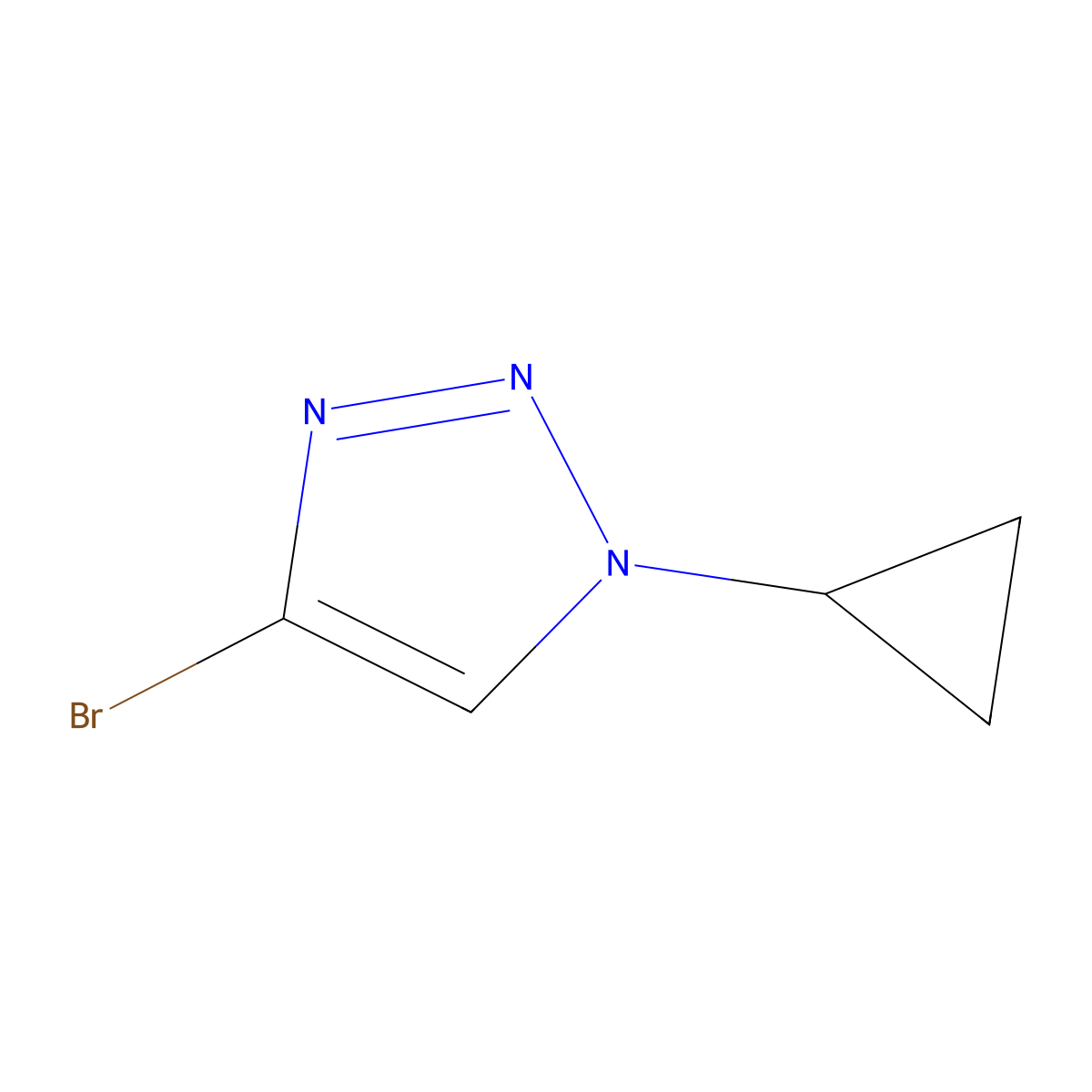 4-bromo-1-cyclopropyl-1H-1,2,3-triazole molecular structure, CAS 1622843-73-5