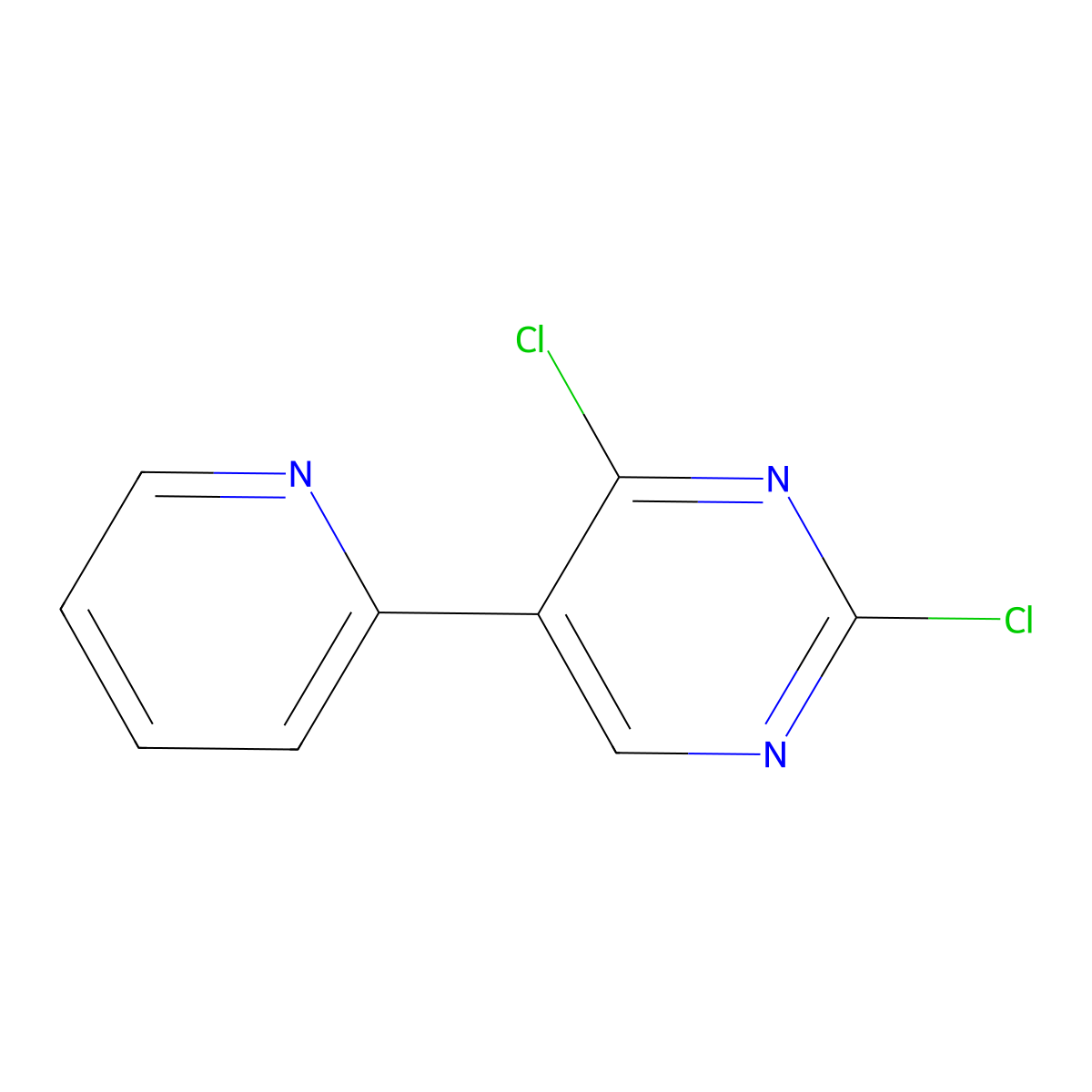 2,4-Dichloro-5-(pyridin-2-yl)pyrimidine molecular structure, CAS 1622843-75-7