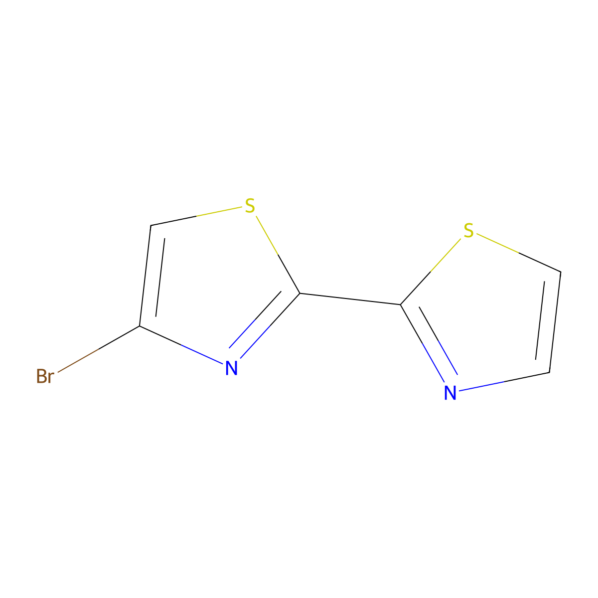 4-Bromo-2,2'-bithiazole molecular structure, CAS 1622843-77-9