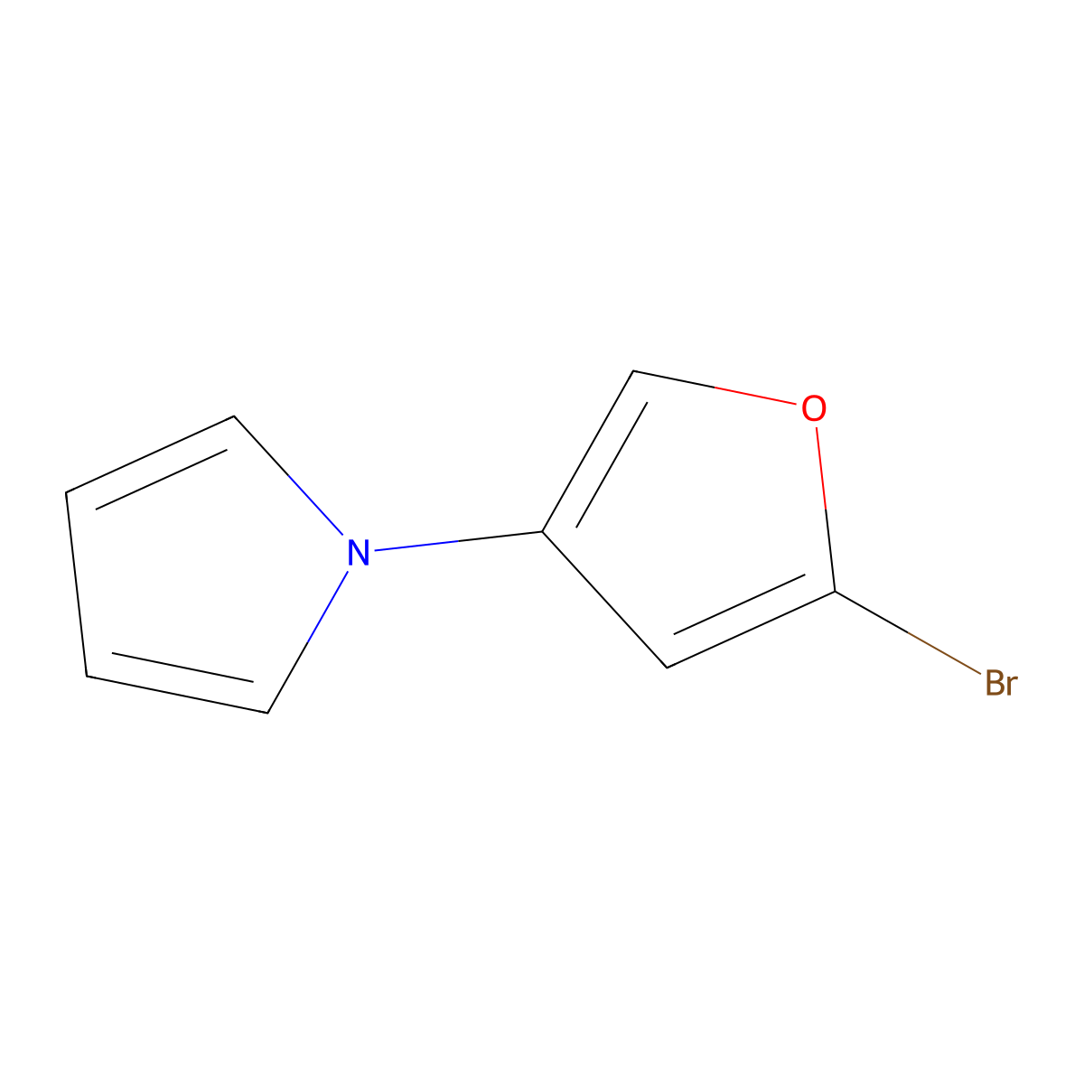 2-Bromo-4-(1H-pyrrol-1-yl)furan molecular structure, CAS 1622843-79-1