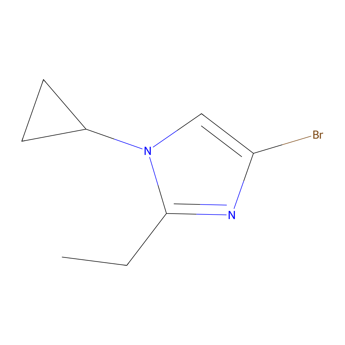 4-Bromo-1-cyclopropyl-2-ethylimidazole molecular structure, CAS 1622843-80-4
