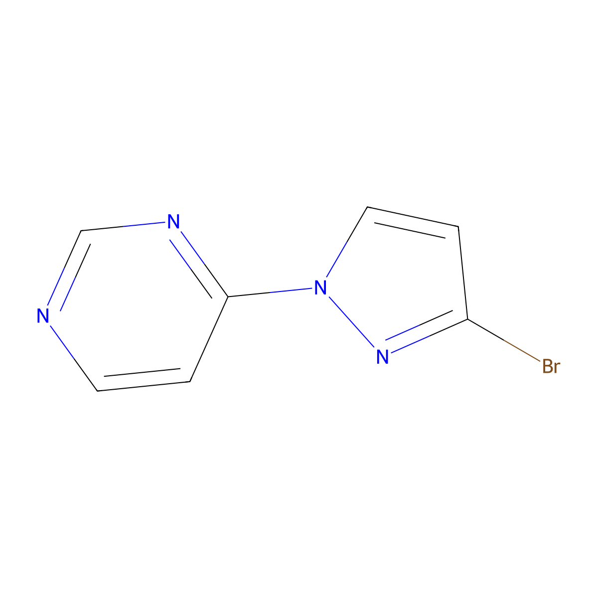 3-Bromo-1-(pyrimidin-4-YL)-1H-pyrazole molecular structure, CAS 1622843-86-0