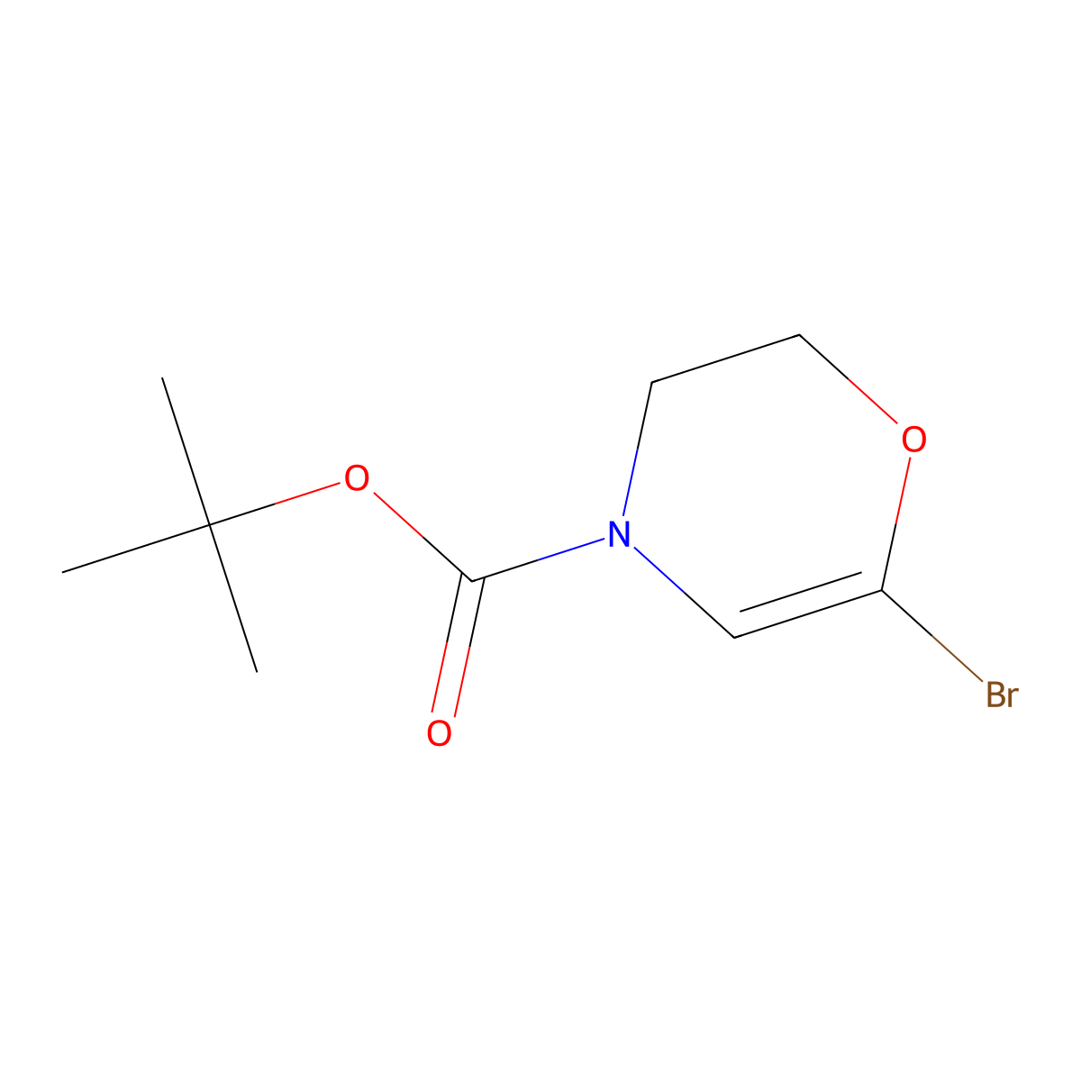 N-Boc-2,3-Dihydro-6-bromo-[1,4]oxazine molecular structure, CAS 1622843-89-3