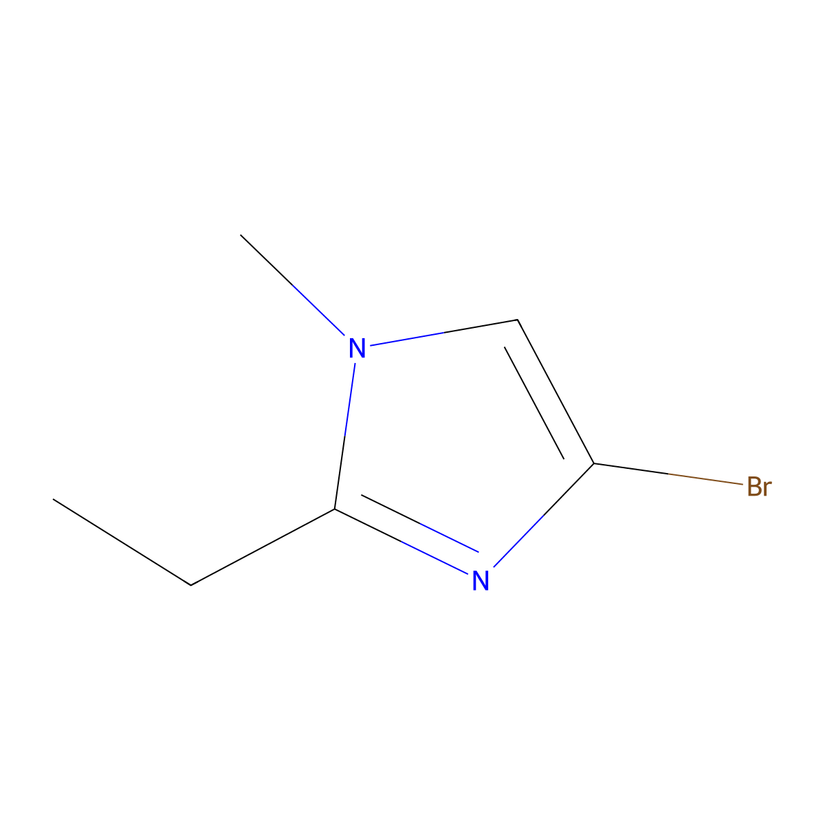 4-Bromo-1-methyl-2-ethylimidazole molecular structure, CAS 1622843-93-9