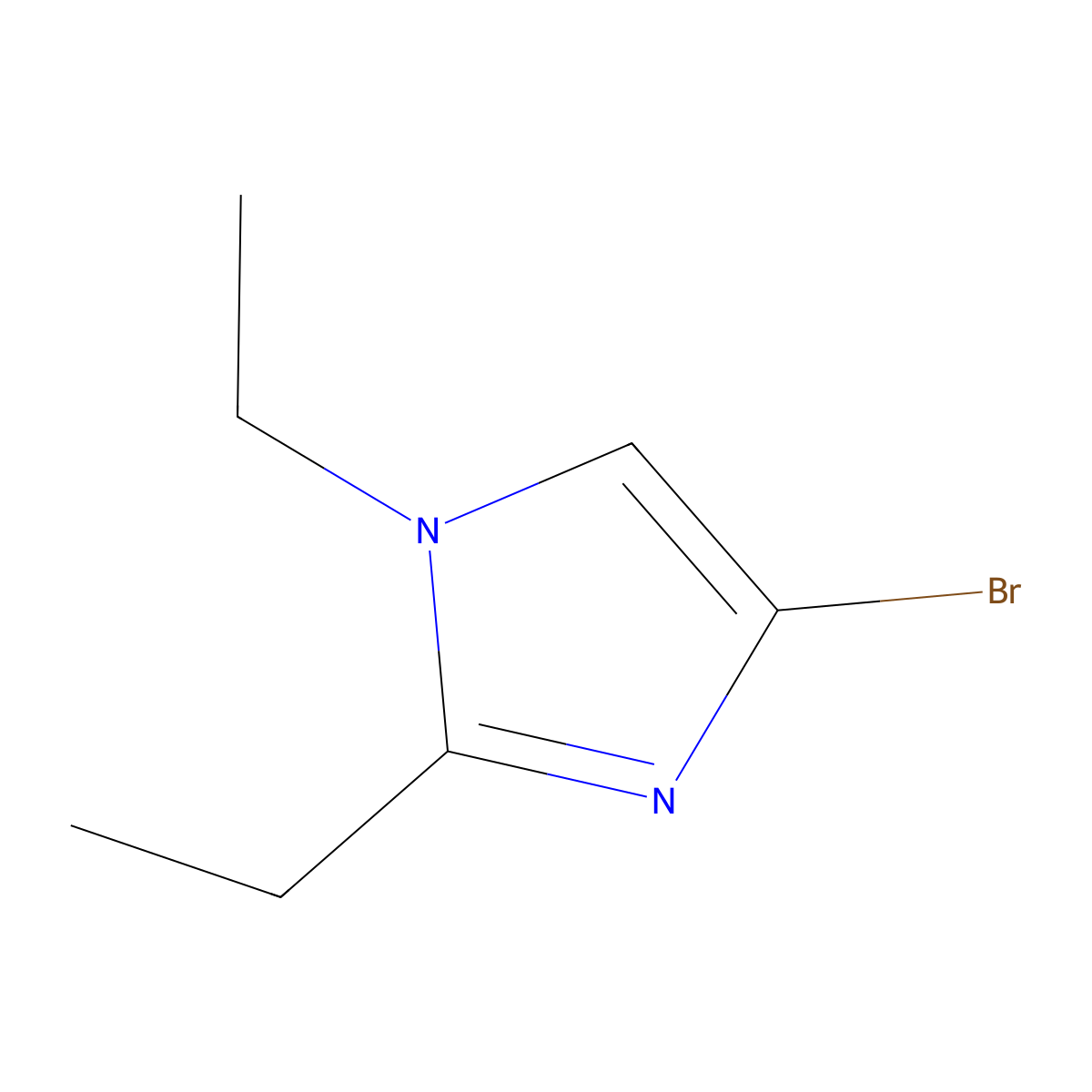 4-Bromo-1,2-diethylimidazole molecular structure, CAS 1622843-94-0
