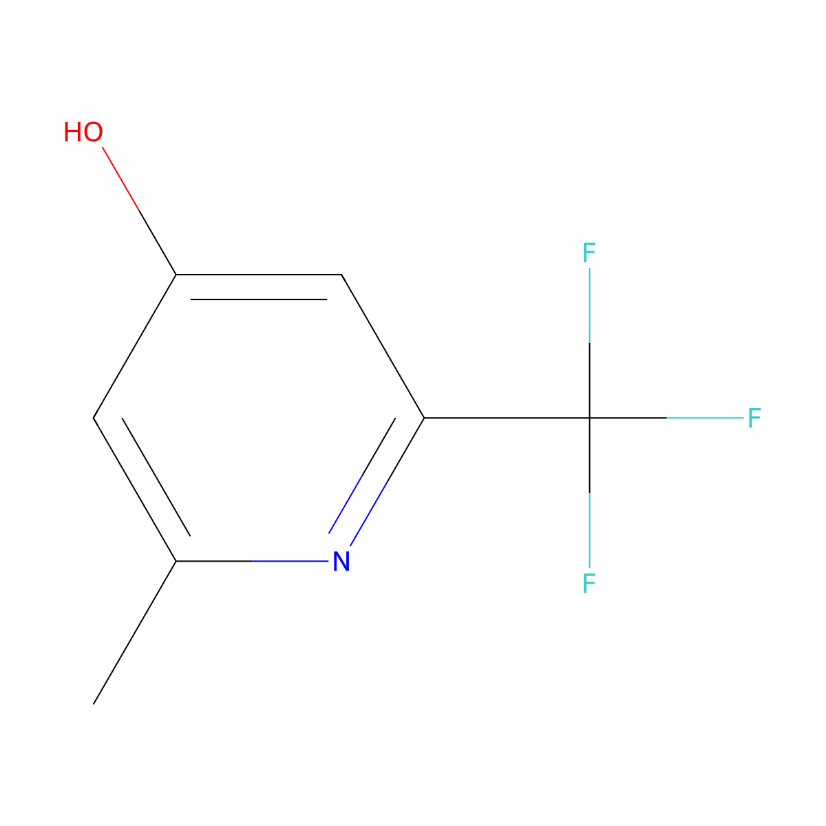 2-Methyl-6-trifluoromethyl-pyridin-4-ol molecular structure, CAS 1622843-95-1