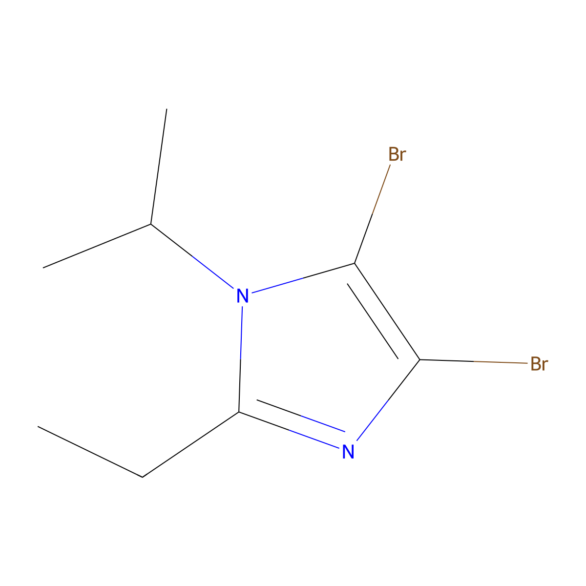 4,5-Dibromo-1-(iso-propyl)-2-ethyl-1H-imidazole molecular structure, CAS 1622844-03-4