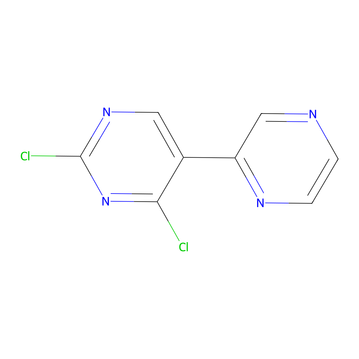 2,4-Dichloro-5-(pyrazin-2-yl)pyrimidine molecular structure, CAS 1622844-07-8
