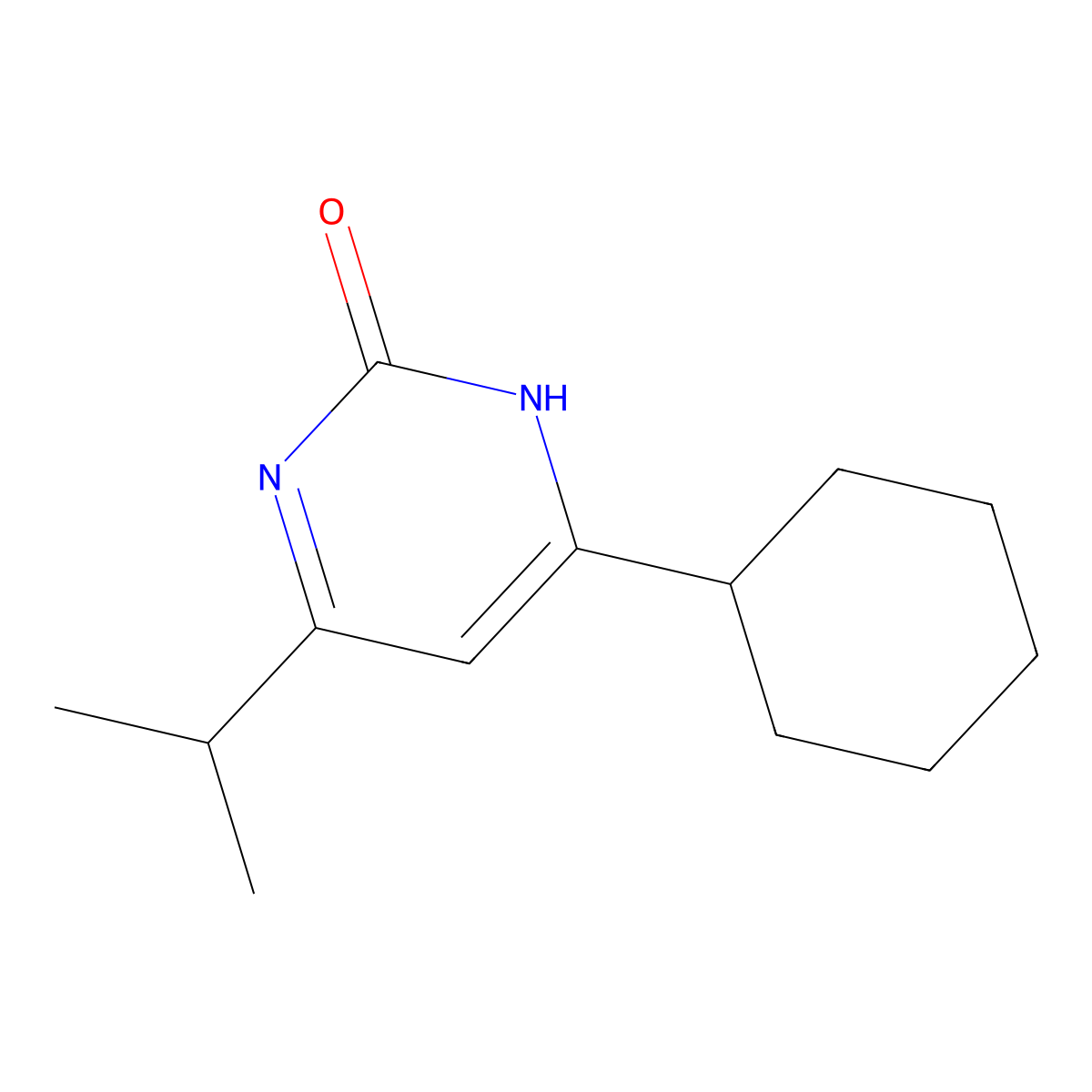 2-Hydroxy-4-cyclohexyl-6-(iso-propyl)pyrimidine molecular structure, CAS 1622844-15-8