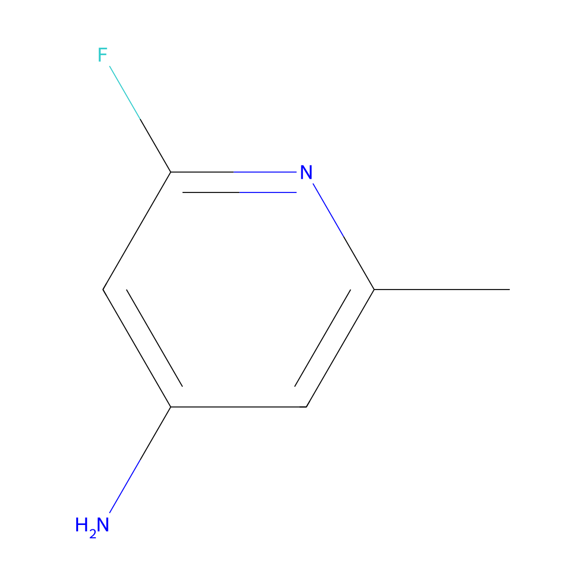 2-Fluoro-6-methylpyridin-4-amine molecular structure, CAS 1622844-16-9