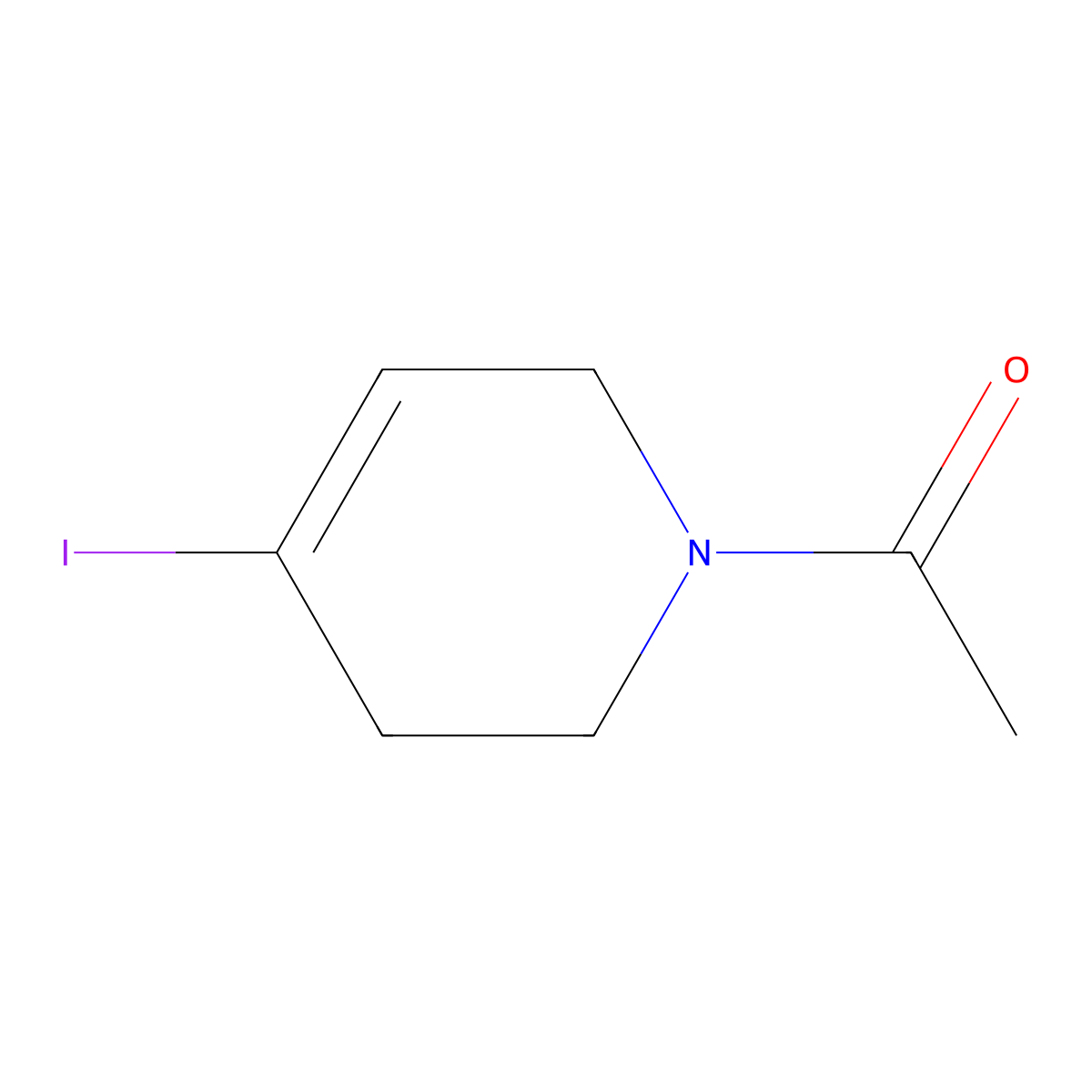 1-(N-Acetyl)-3,6-Dihydro-2H-4-iodopyridine molecular structure, CAS 1622844-26-1