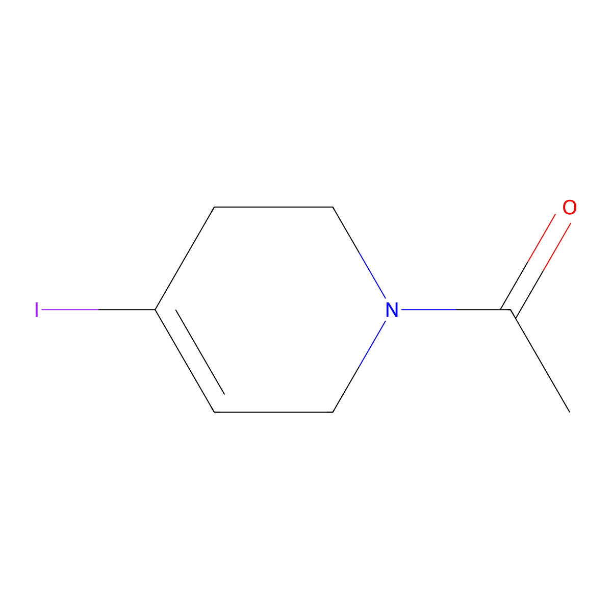 1-(N-Acetyl)-3,6-Dihydro-2H-4-iodopyridine molecular structure, CAS 1622844-26-1