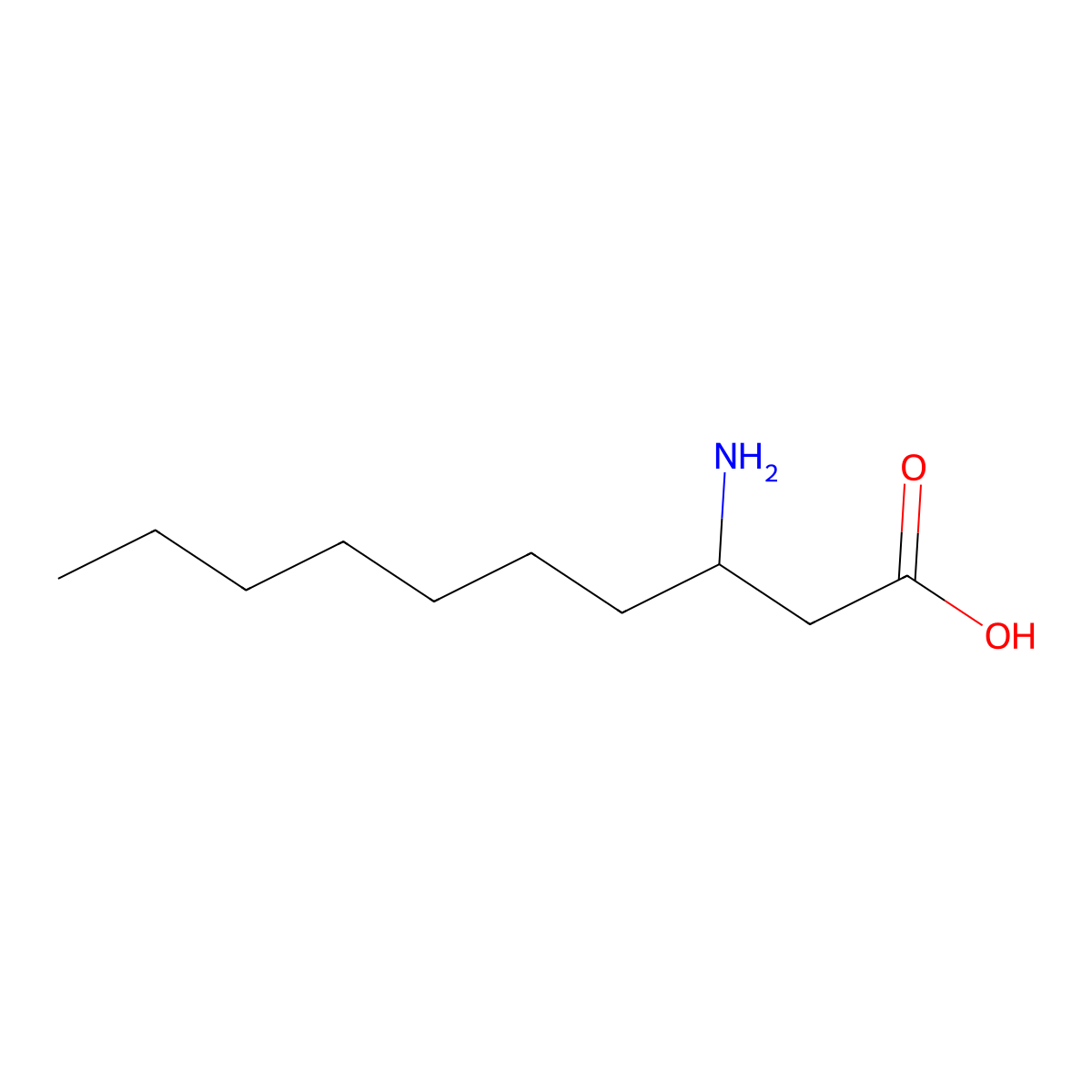 Decanoic acid, 3-amino-, (3R)- molecular structure, CAS 162285-09-8