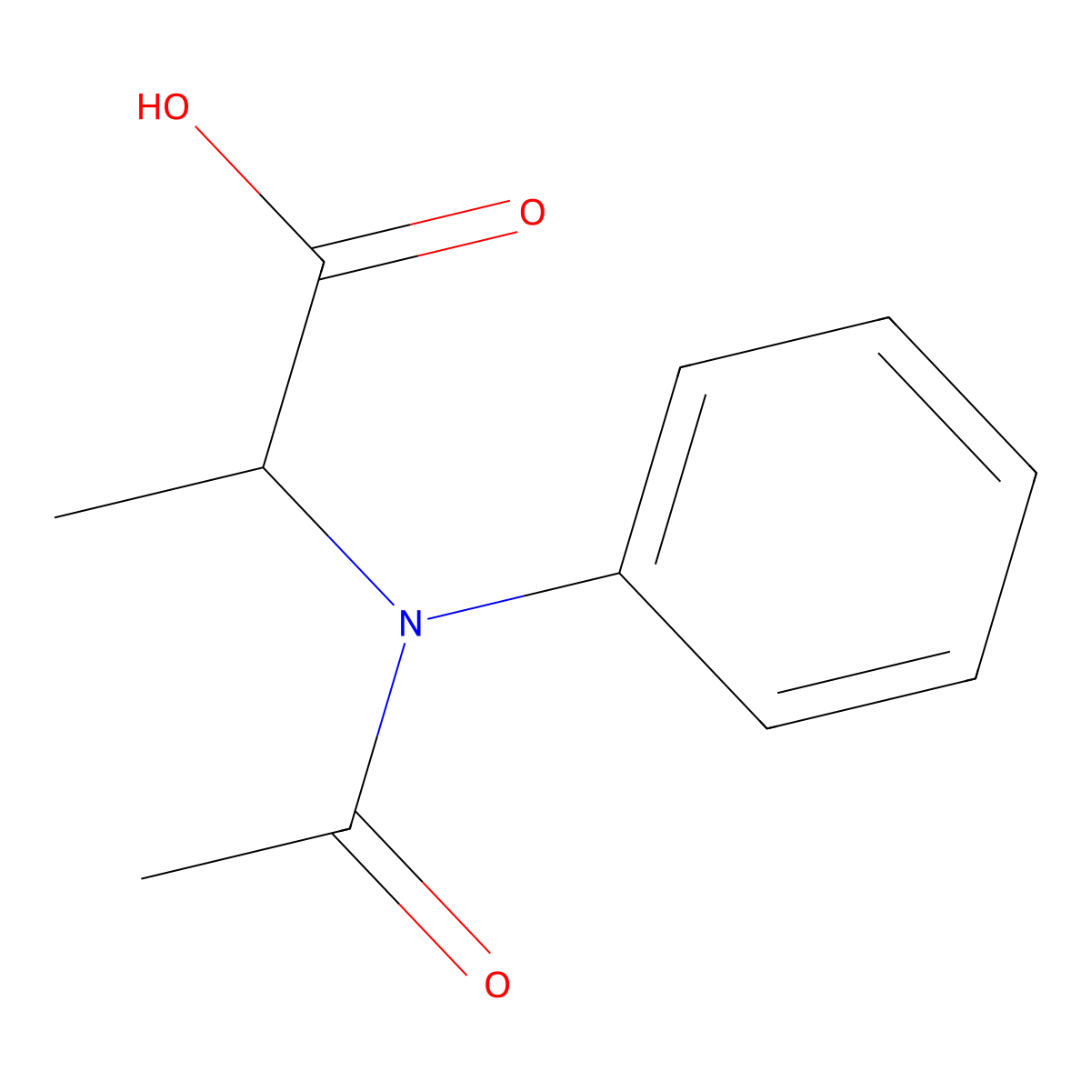 2-(Acetylanilino)propanoic acid molecular structure, CAS 162288-44-0