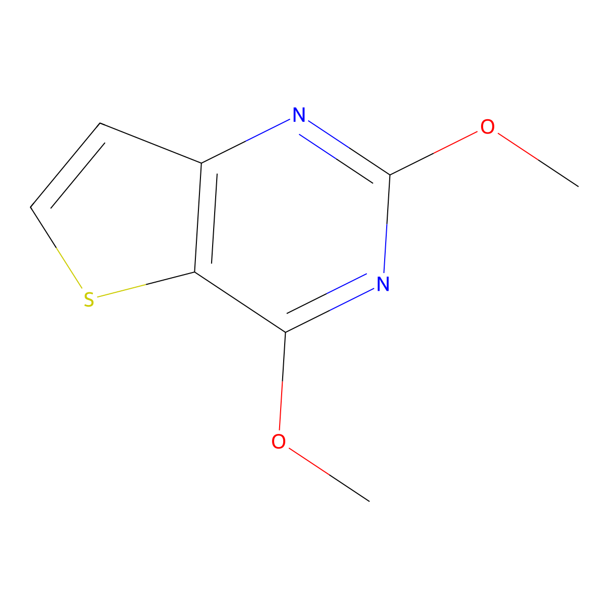 2,4-Dimethoxythieno[3,2-d]pyrimidine molecular structure, CAS 16229-02-0